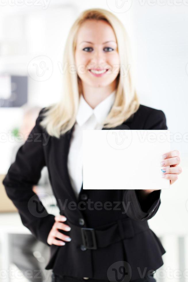 visão de mulher de negócios foto