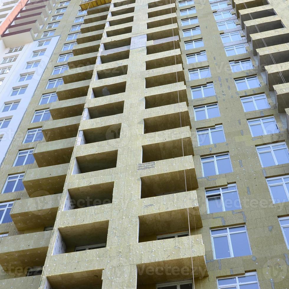 residencial multi loja apartamento edifício fachada da casa em construção foto