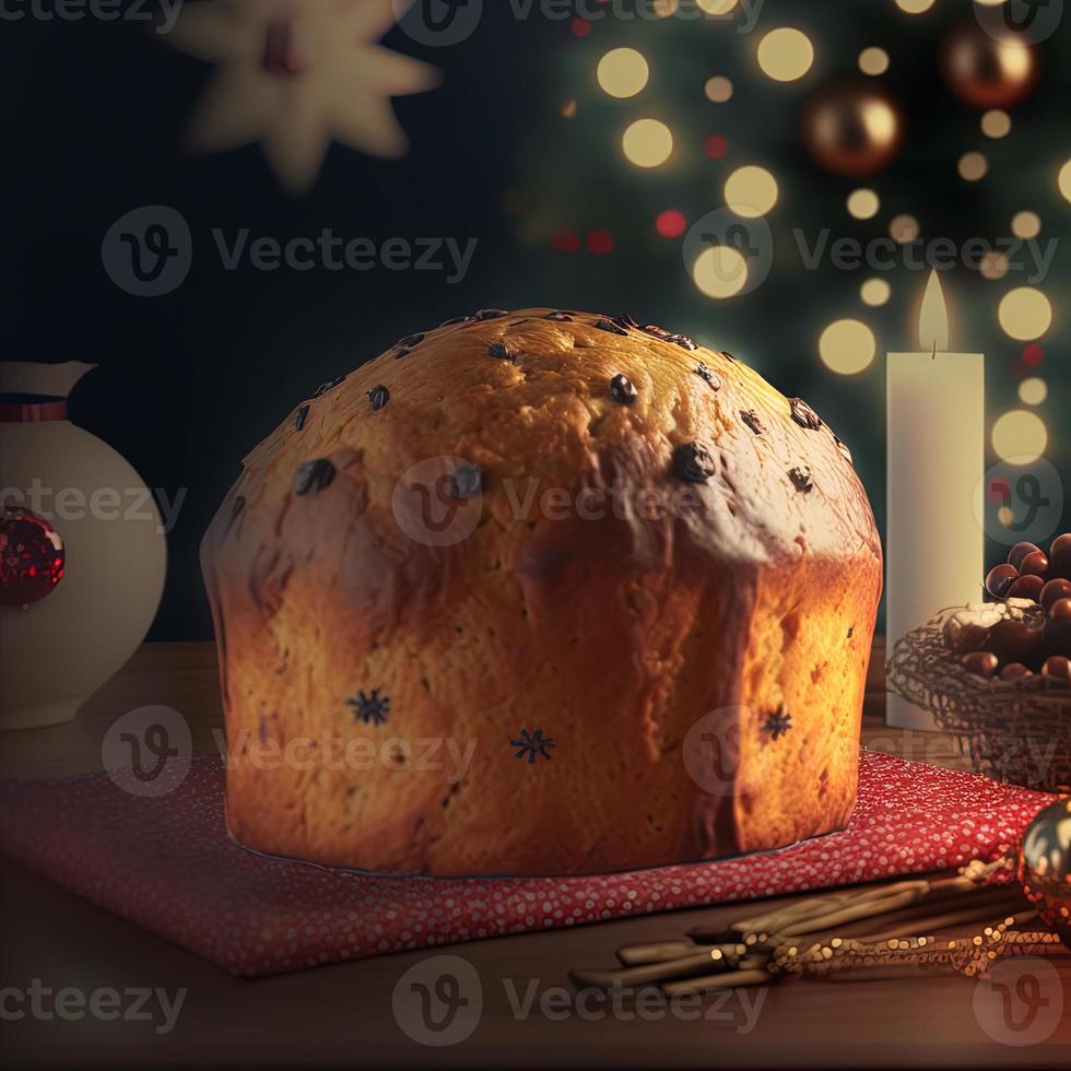 panetone é a tradicional sobremesa italiana para o natal foto