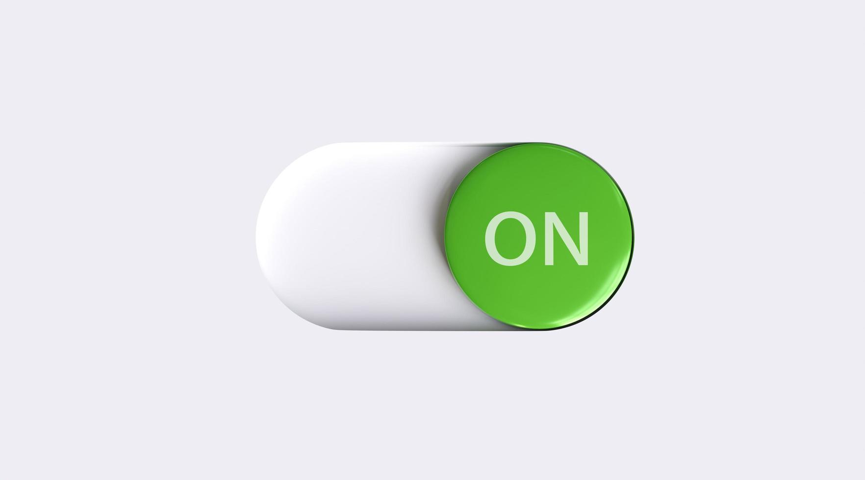 conjunto de botão de energia de ícones de botão de alternância. dentro e fora isolado no fundo branco. símbolo para logotipo, web, aplicativo e interface do usuário. sinal simples do ícone do botão liga/desliga. ilustração de renderização 3D foto