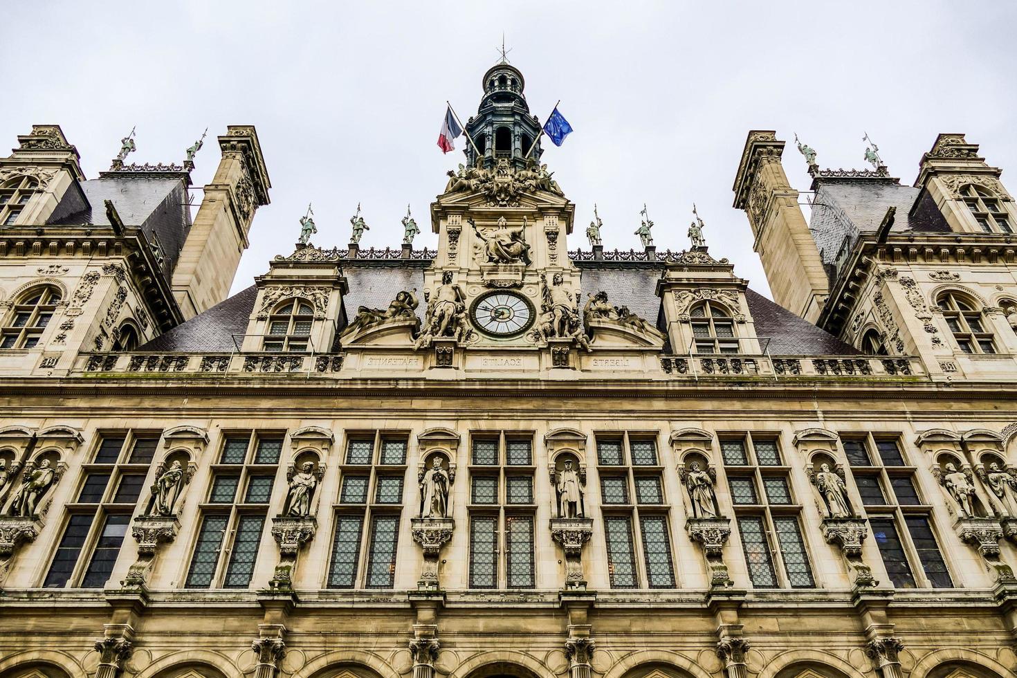 paris, frança, 2022 - hotel de ville foto