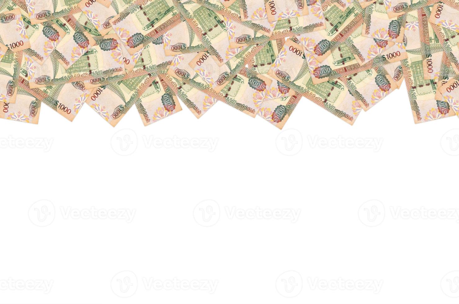 parte do padrão de notas de 1000 dólares da guiana marrom foto