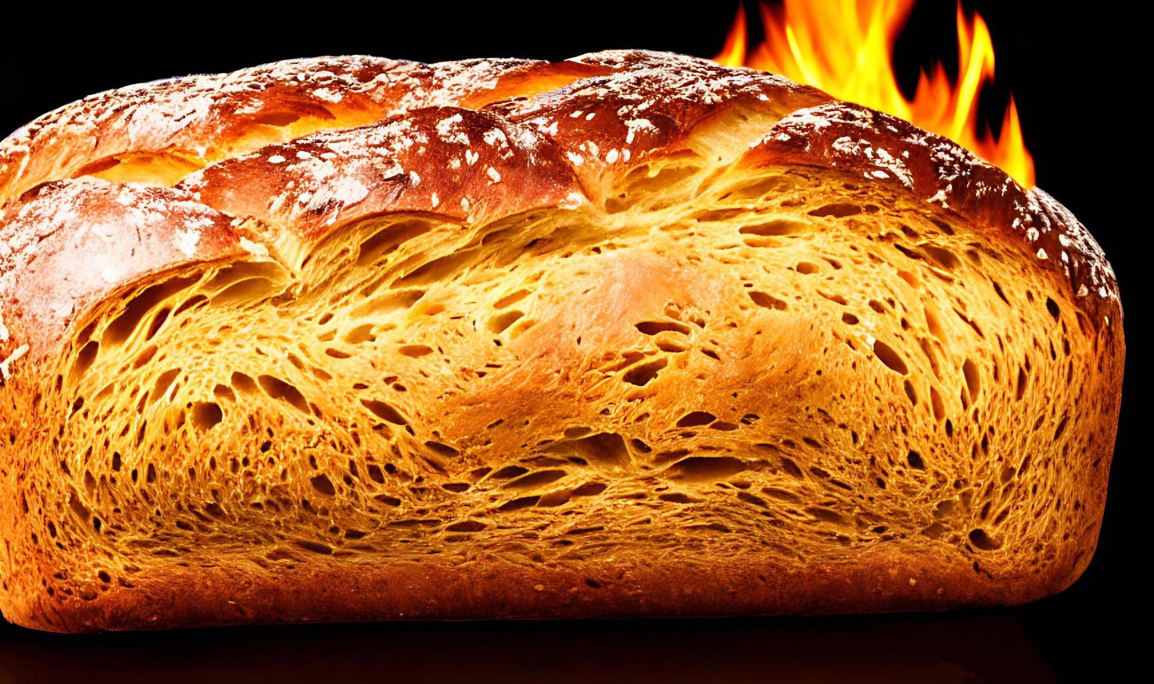 forno - tradicional pão fresco quente cozido. tiro perto do pão. foto