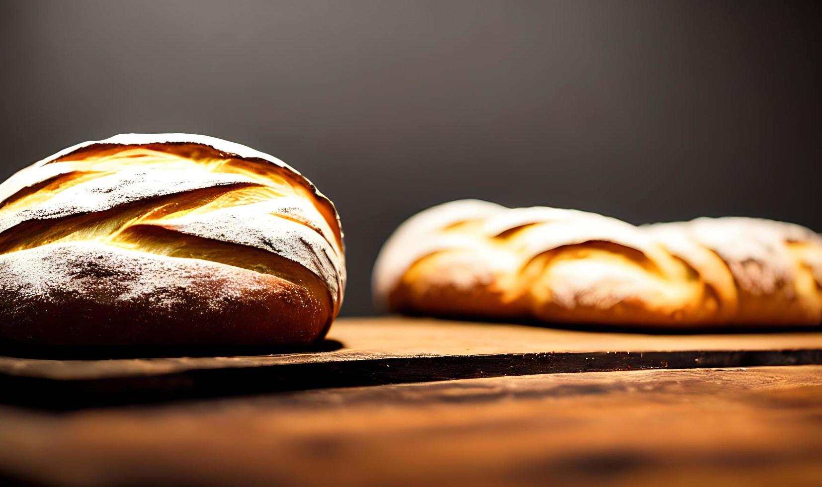 forno - tradicional pão fresco quente cozido. tiro perto do pão. foto