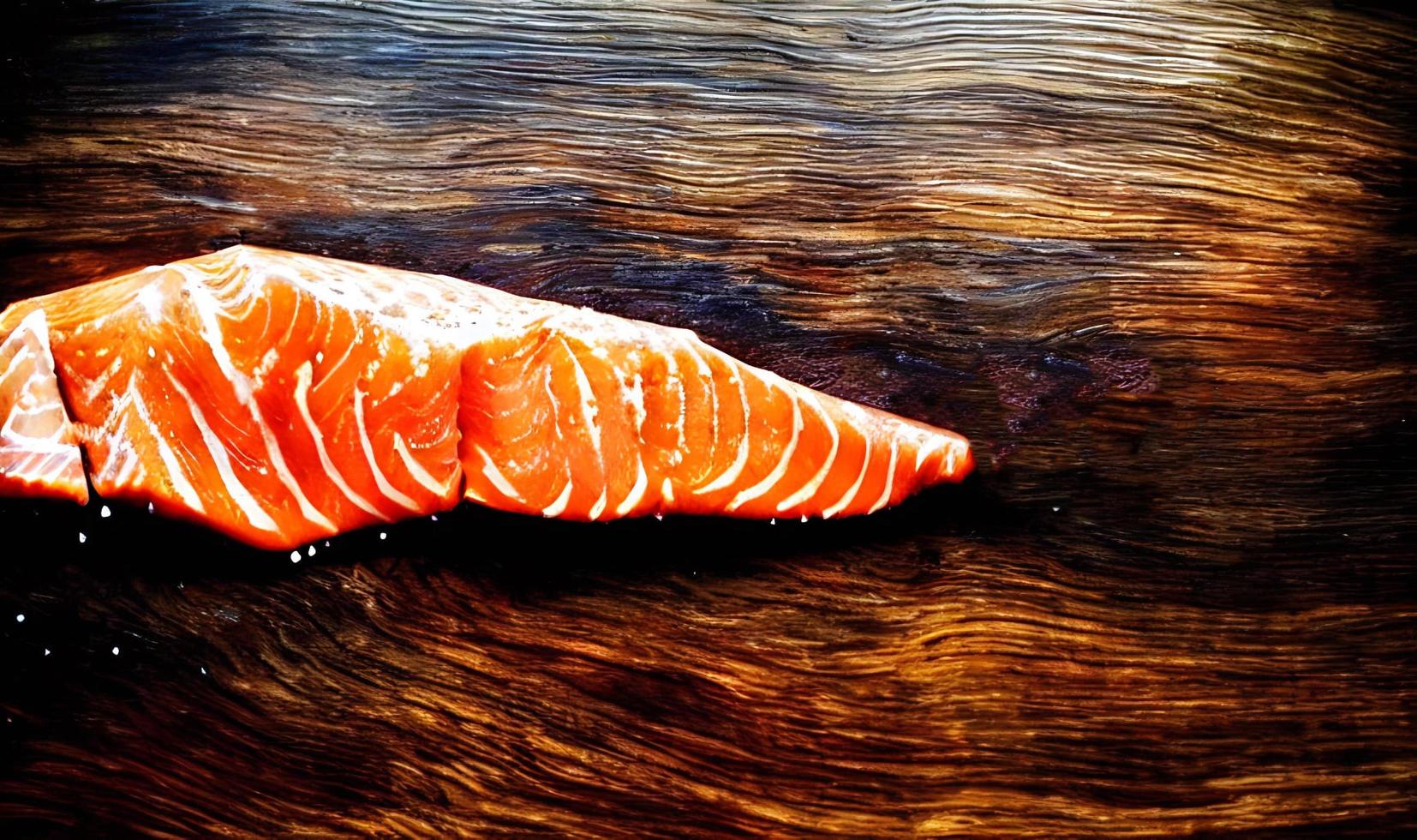 salmão grelhado. salmão assado de comida saudável. prato de peixe quente. foto