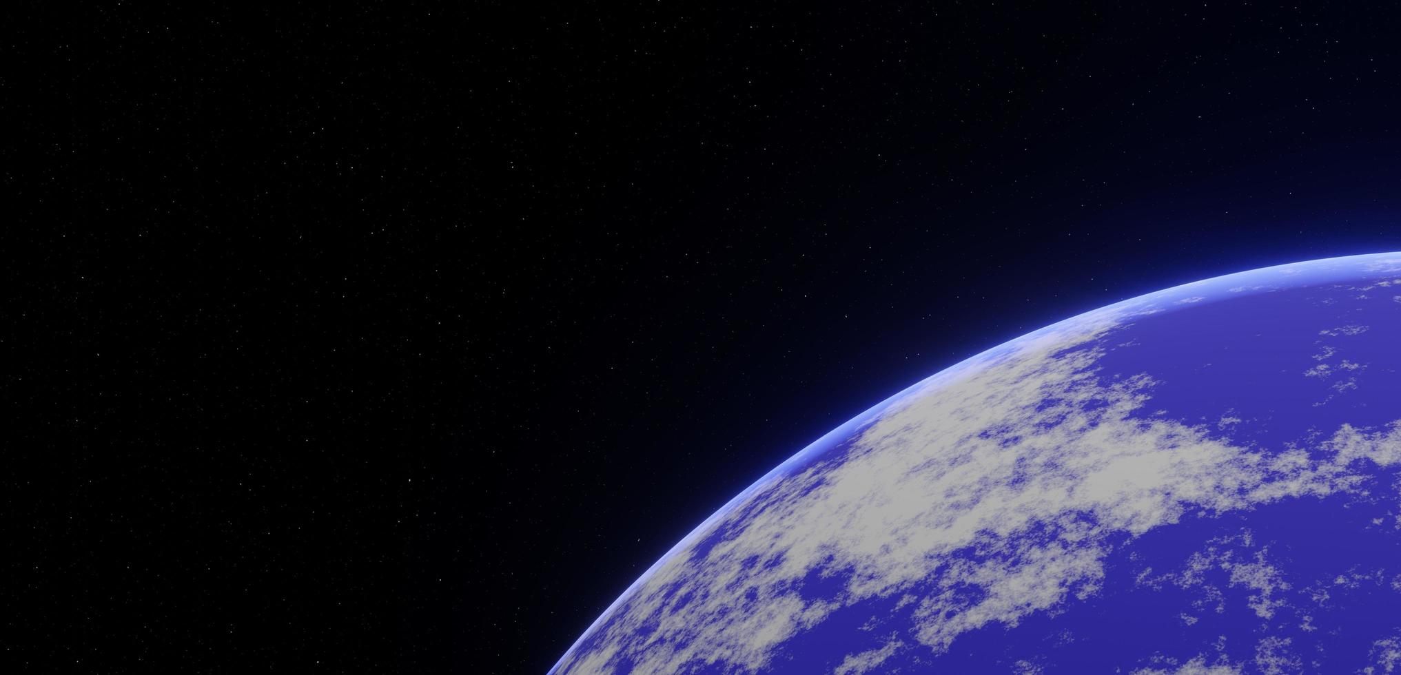 planeta Terra no espaço sideral renderização em 3D foto