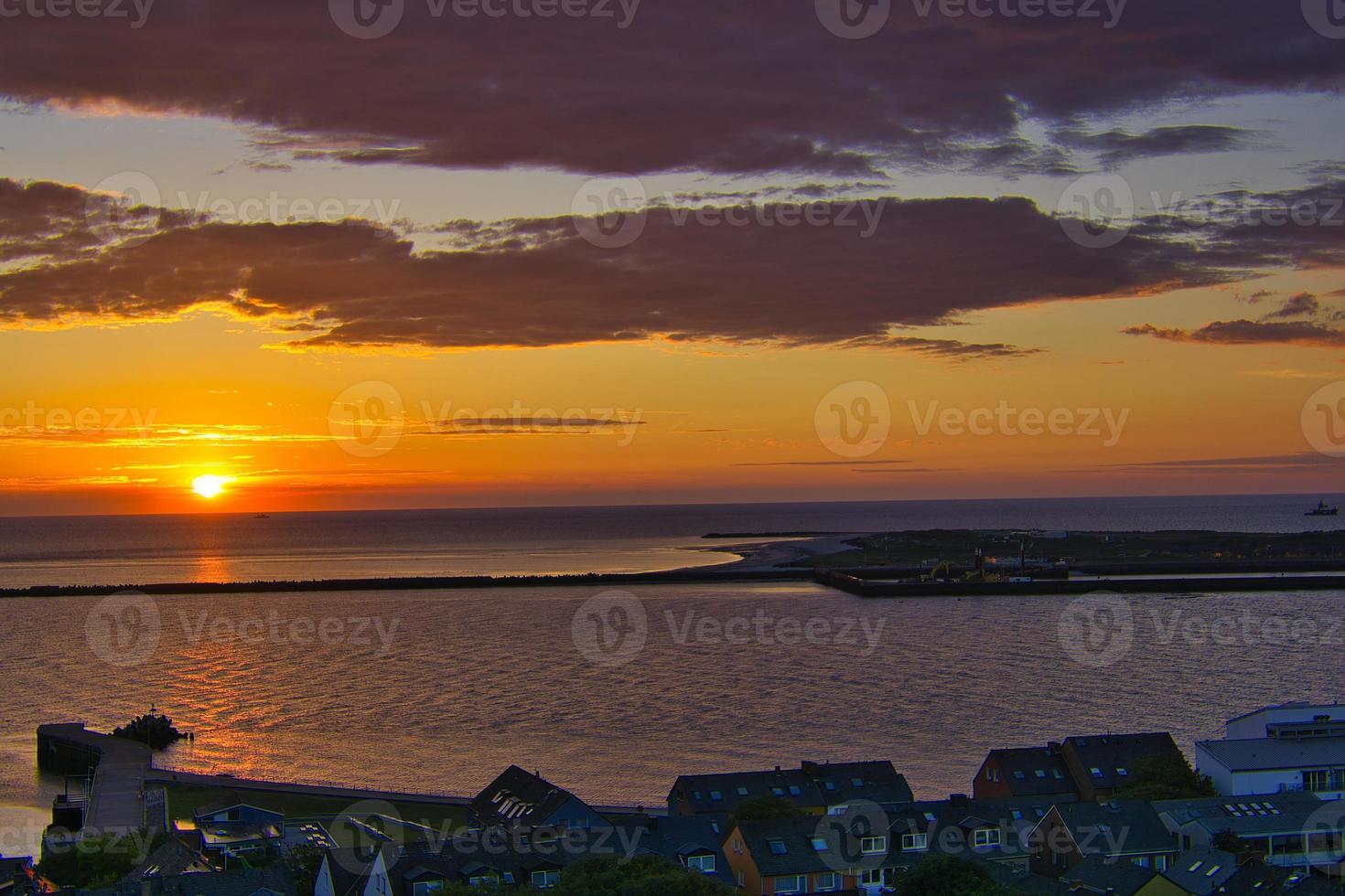 heligoland - duna da ilha - nascer do sol foto