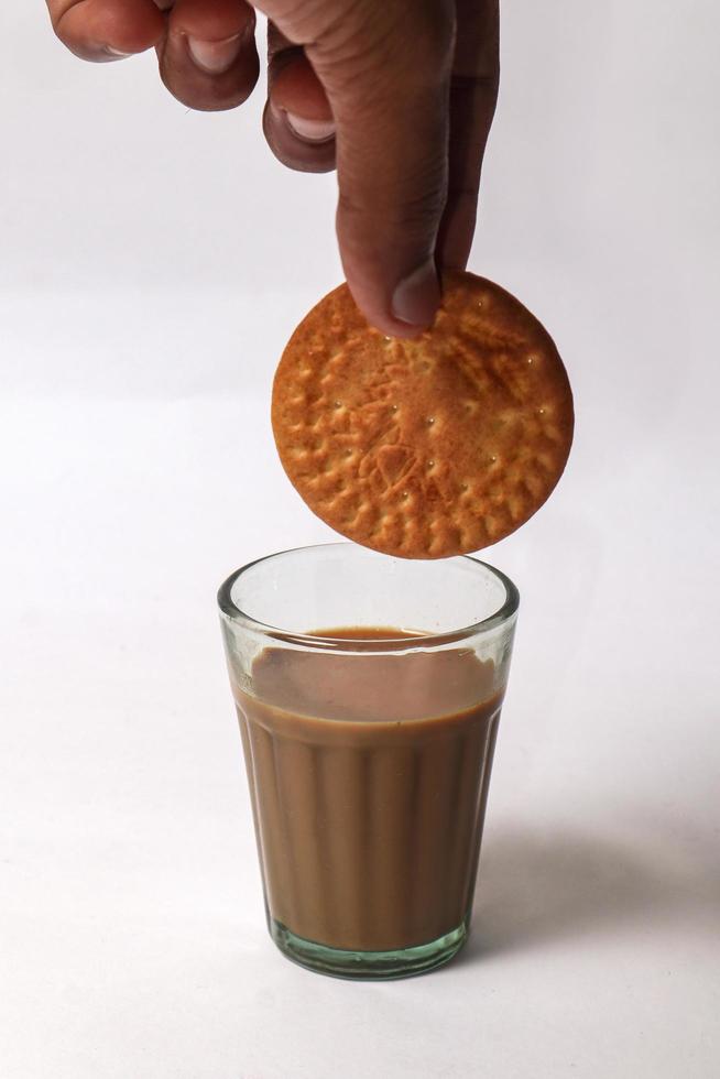 biscoitos popularmente conhecidos como chai-biscuit na índia foto