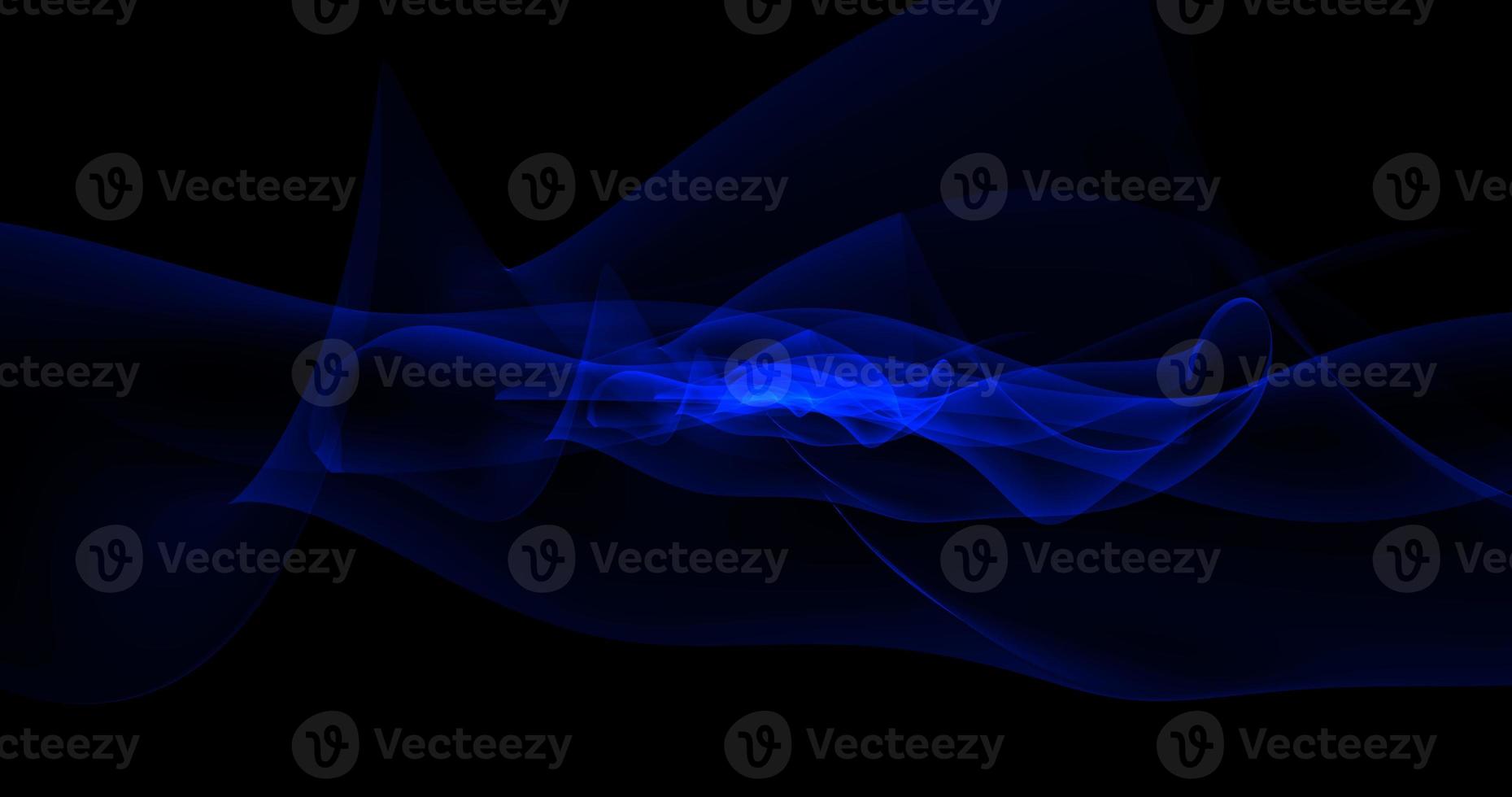 fundo abstrato. linhas e ondas azuis parecem energia mágica bela fumaça brilhante no espaço ou tecido foto