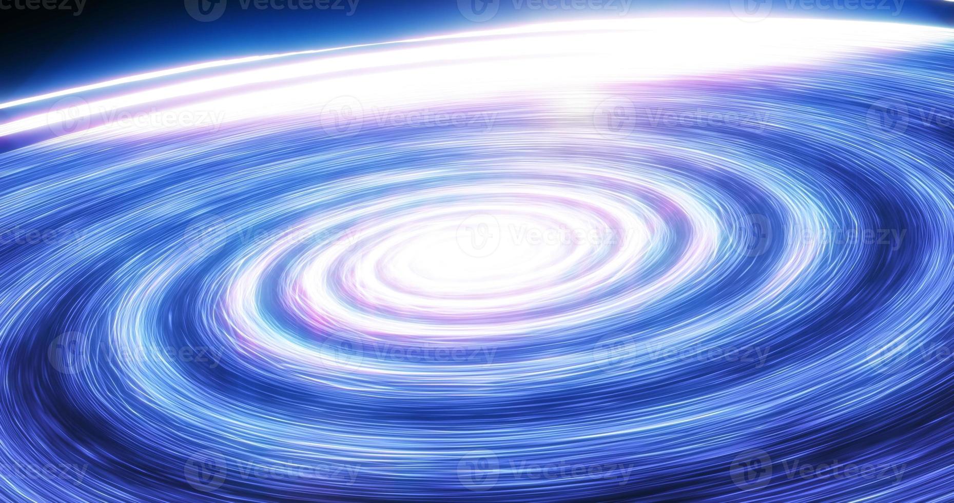 abstrato lindo brilhante brilhante galáxia infinita redonda azul em fundo de espaço aberto foto