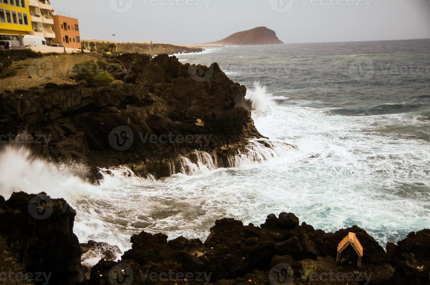 enormes ondas do mar foto