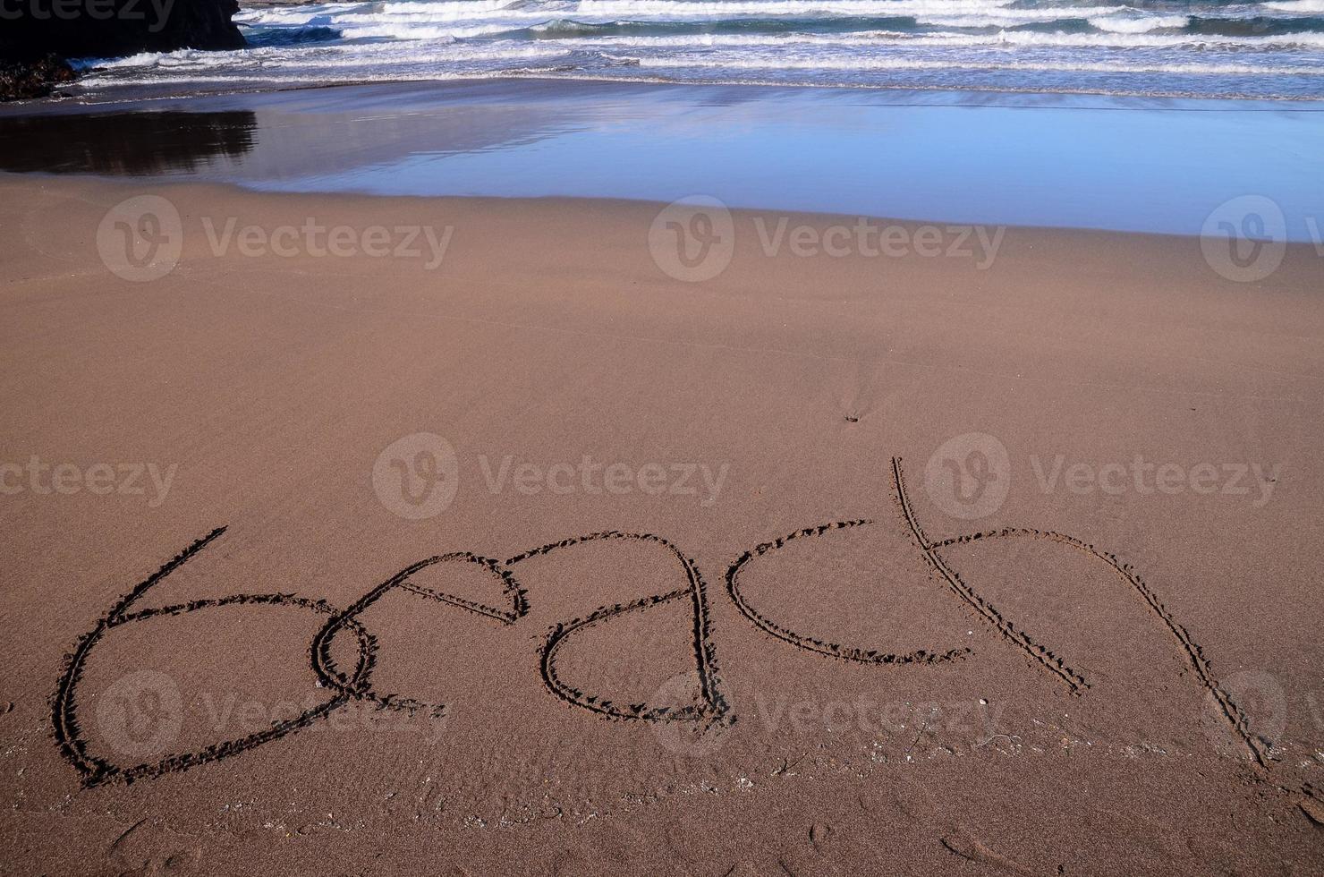 praia de areia nas ilhas canárias foto