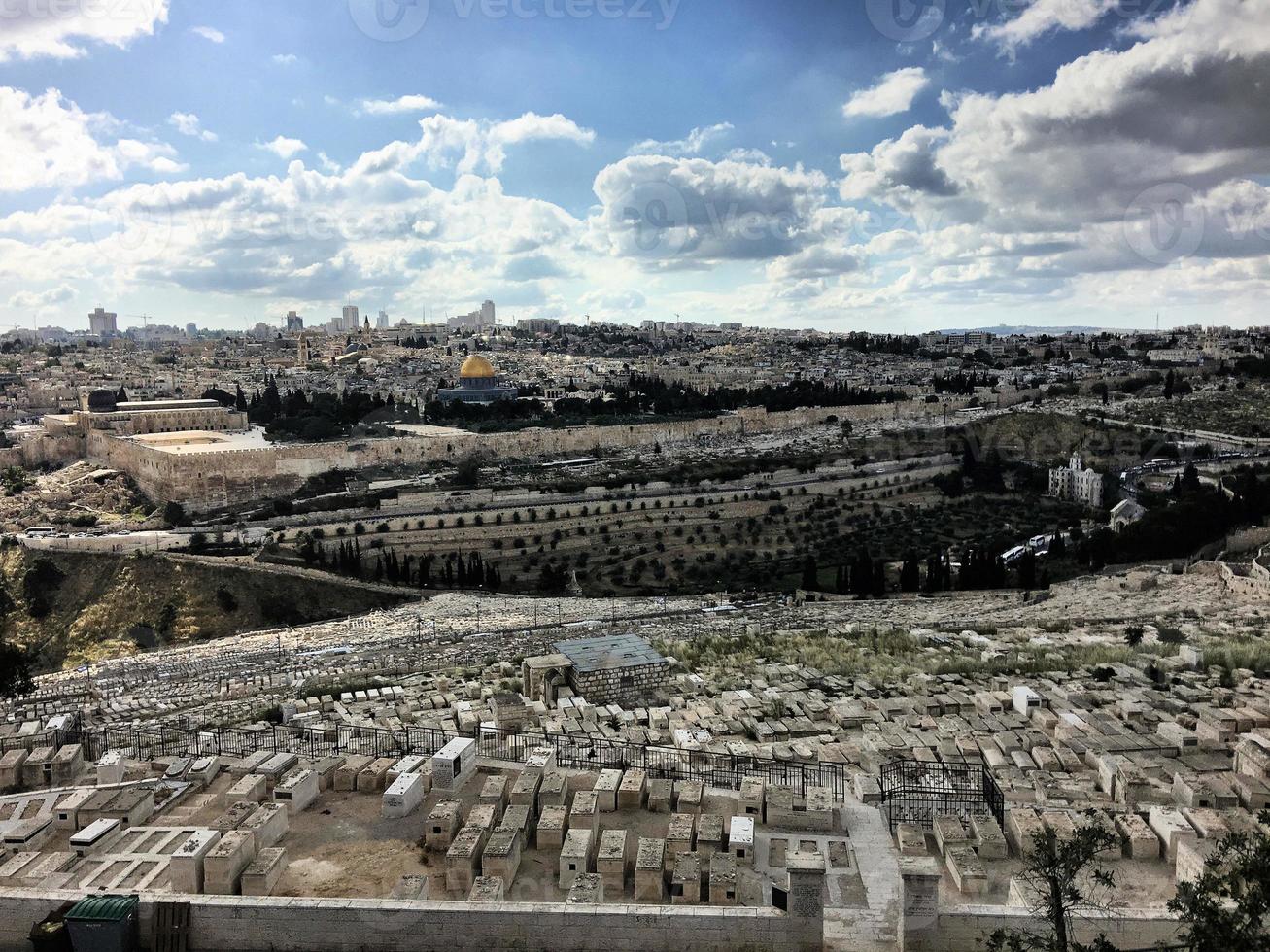 uma vista de jerusalém em israel foto