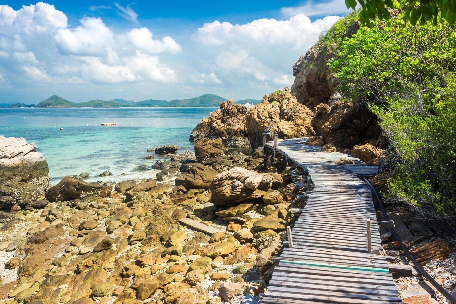 caminho em uma ilha tropical foto