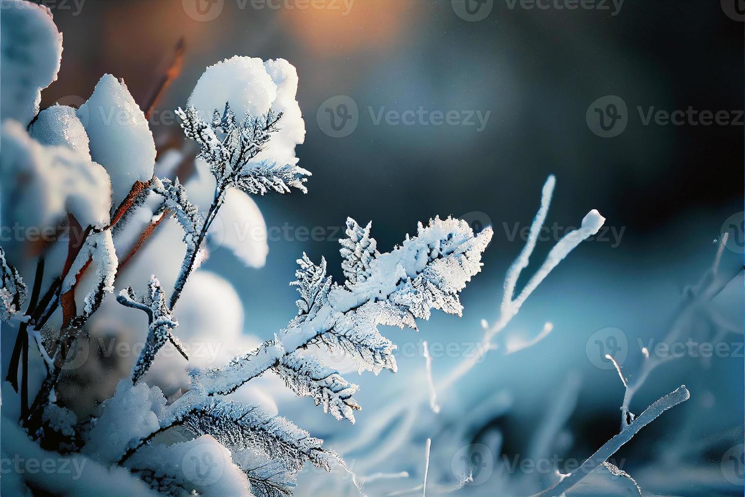 fundo de inverno de neve e geada foto