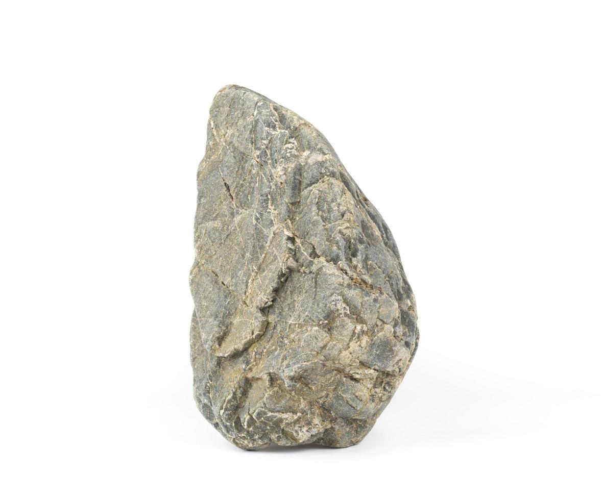 rocha de rio ou rocha de montanha isolada em um fundo branco foto