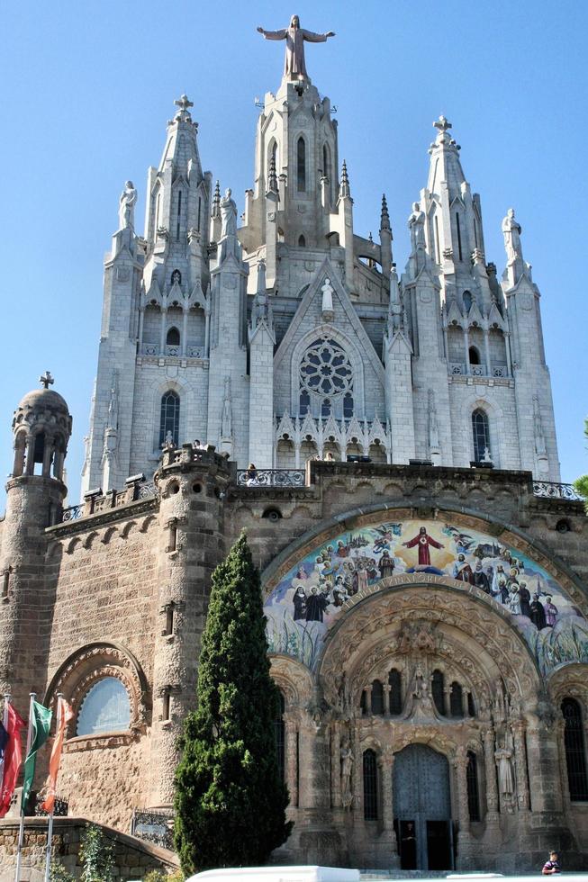 uma vista de barcelona na espanha foto