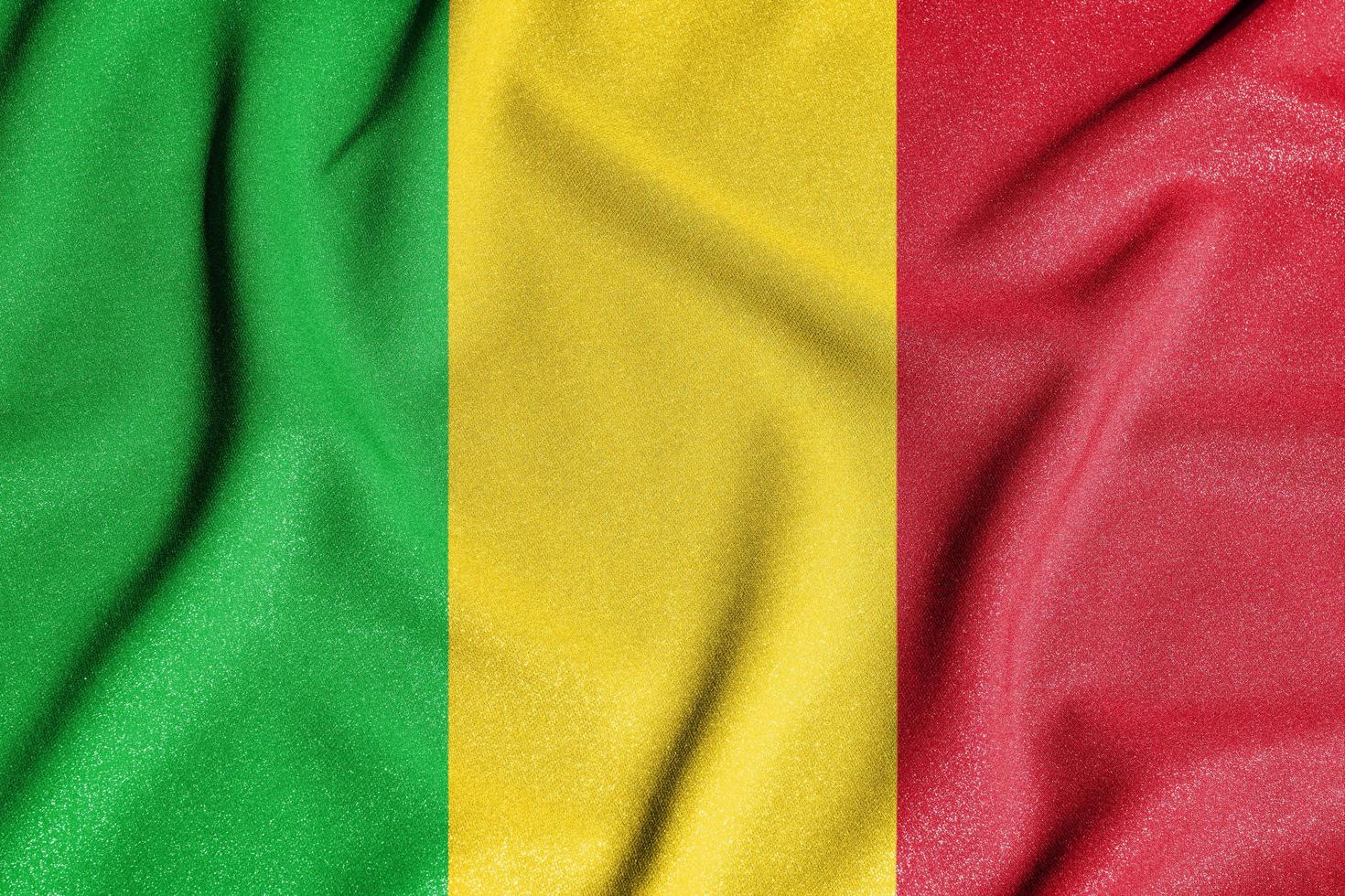 bandeira nacional do mali. o principal símbolo de um país independente. bandeira do Mali. foto