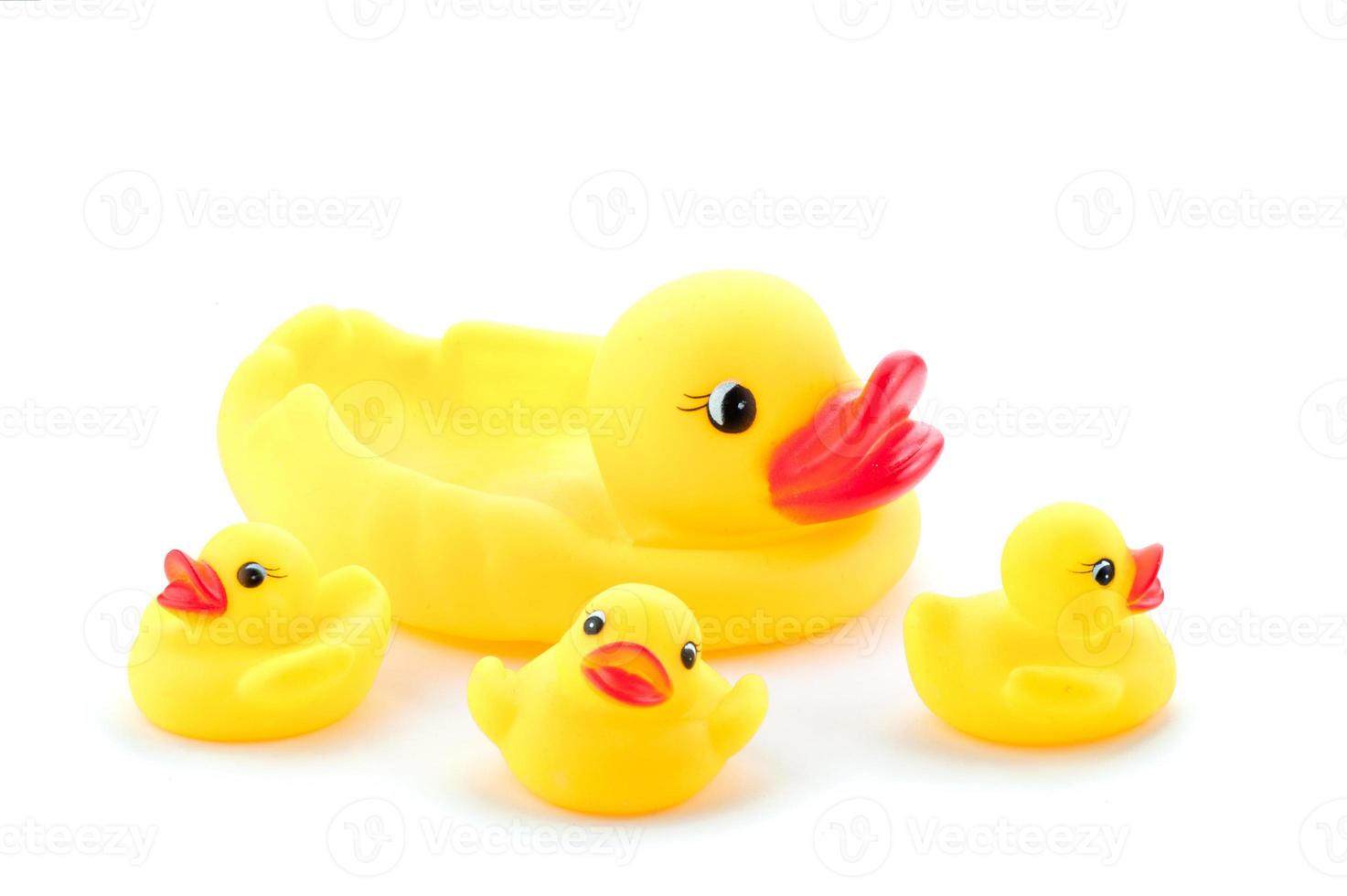 família de patos de brinquedo foto