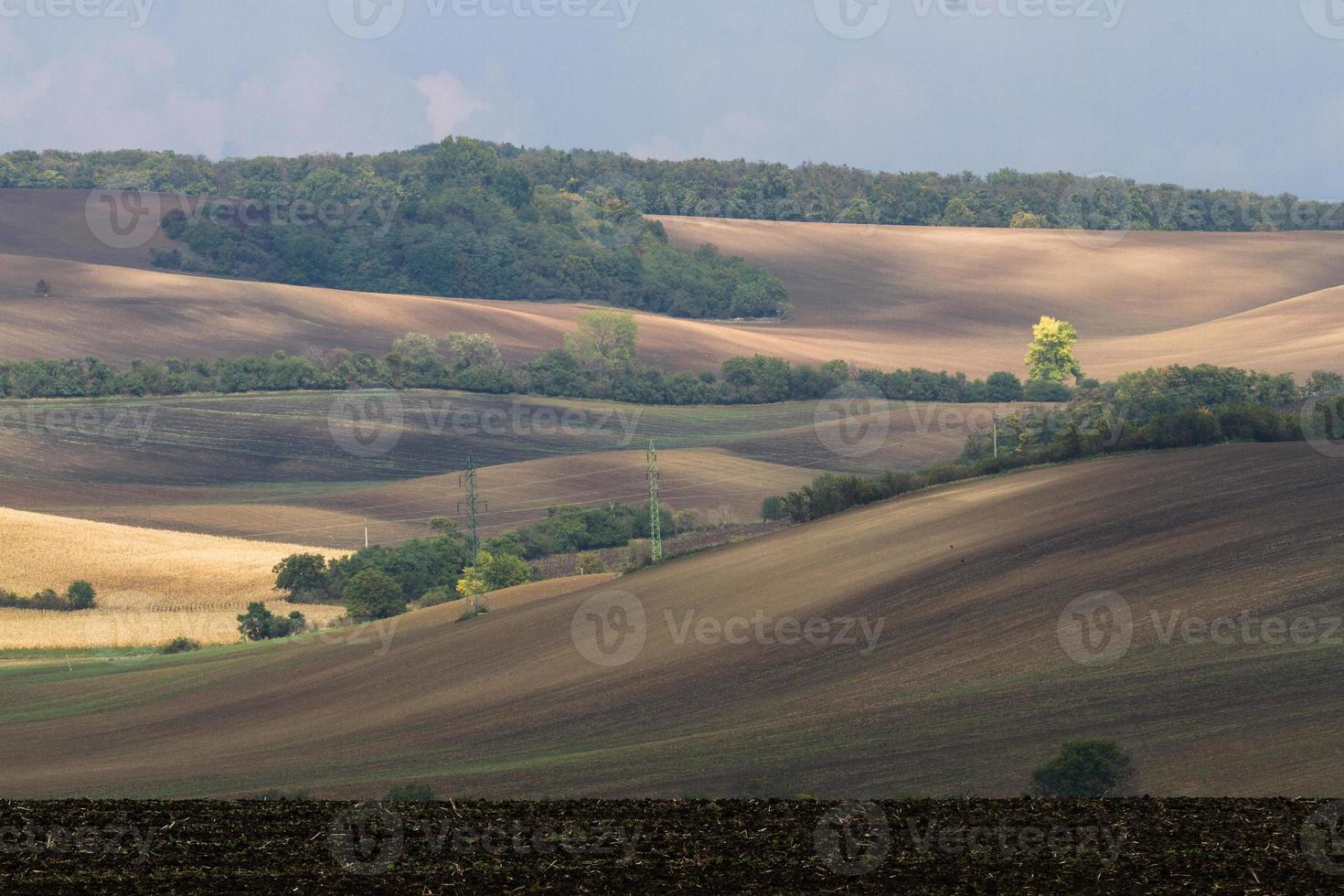 paisagem de outono em campos da morávia foto