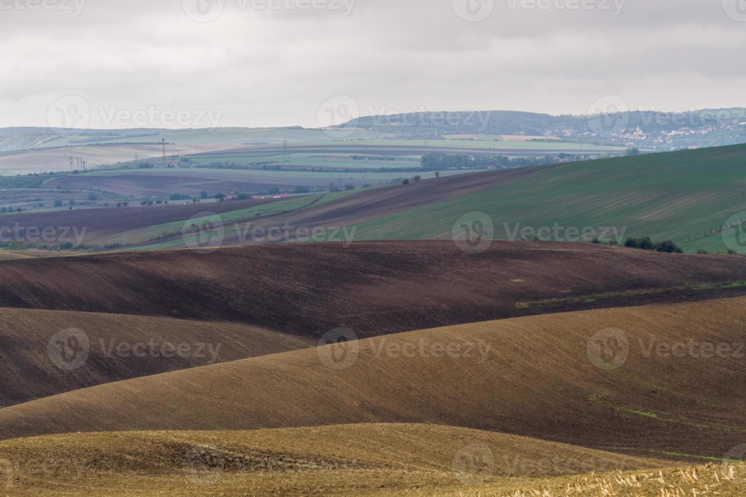 paisagem de outono em campos da morávia foto