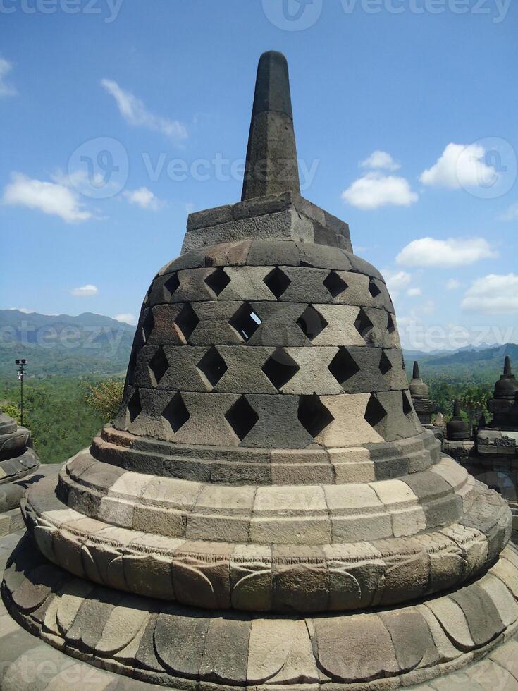 patrimônio templo budista complexo de borobudur, patrimônio mundial da unesco. Candi Borobudur, Yogyakarta, Java Central, Indonésia. foto