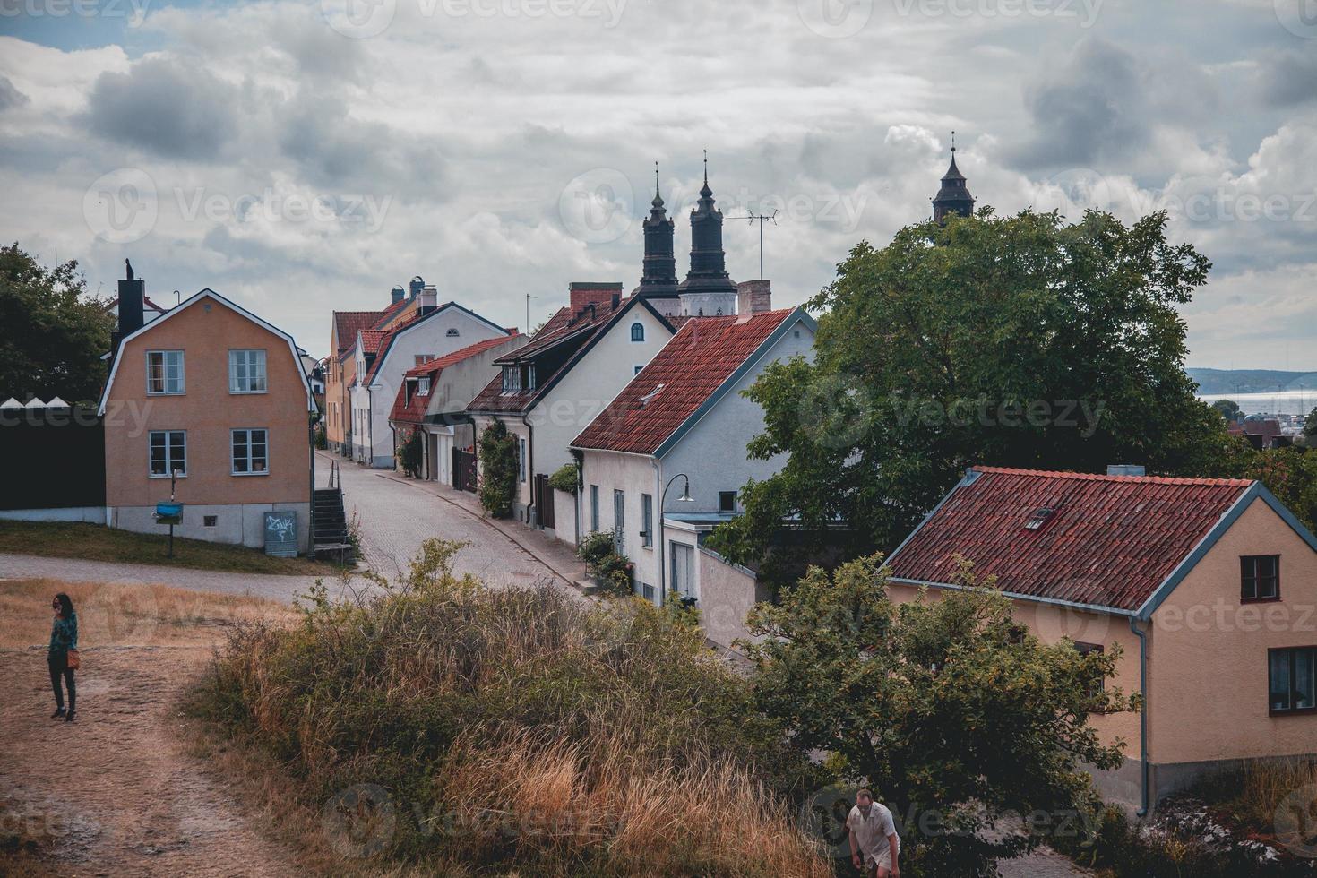 vistas ao redor de visby em gotland, suécia foto