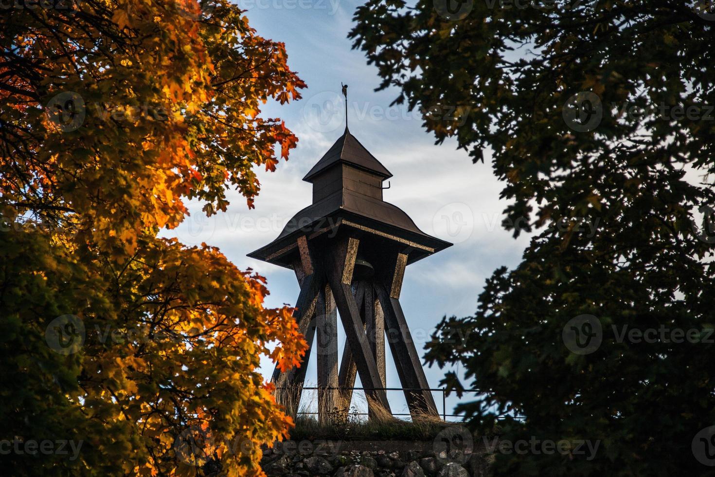 vistas de uppsala, suécia no outono foto