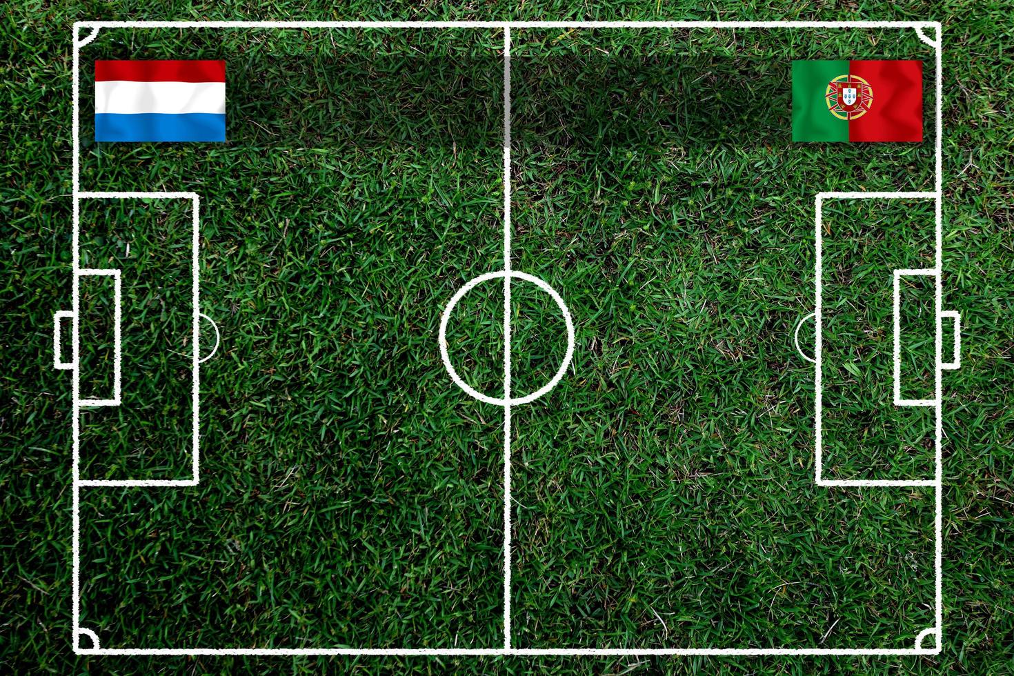 competição da taça de futebol entre as nacionais holandesa e nacional portuguesa. foto