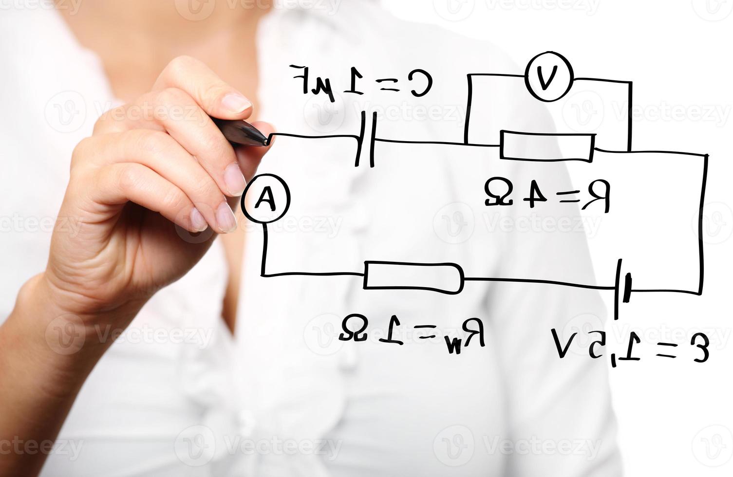 professor durante uma palestra em física foto