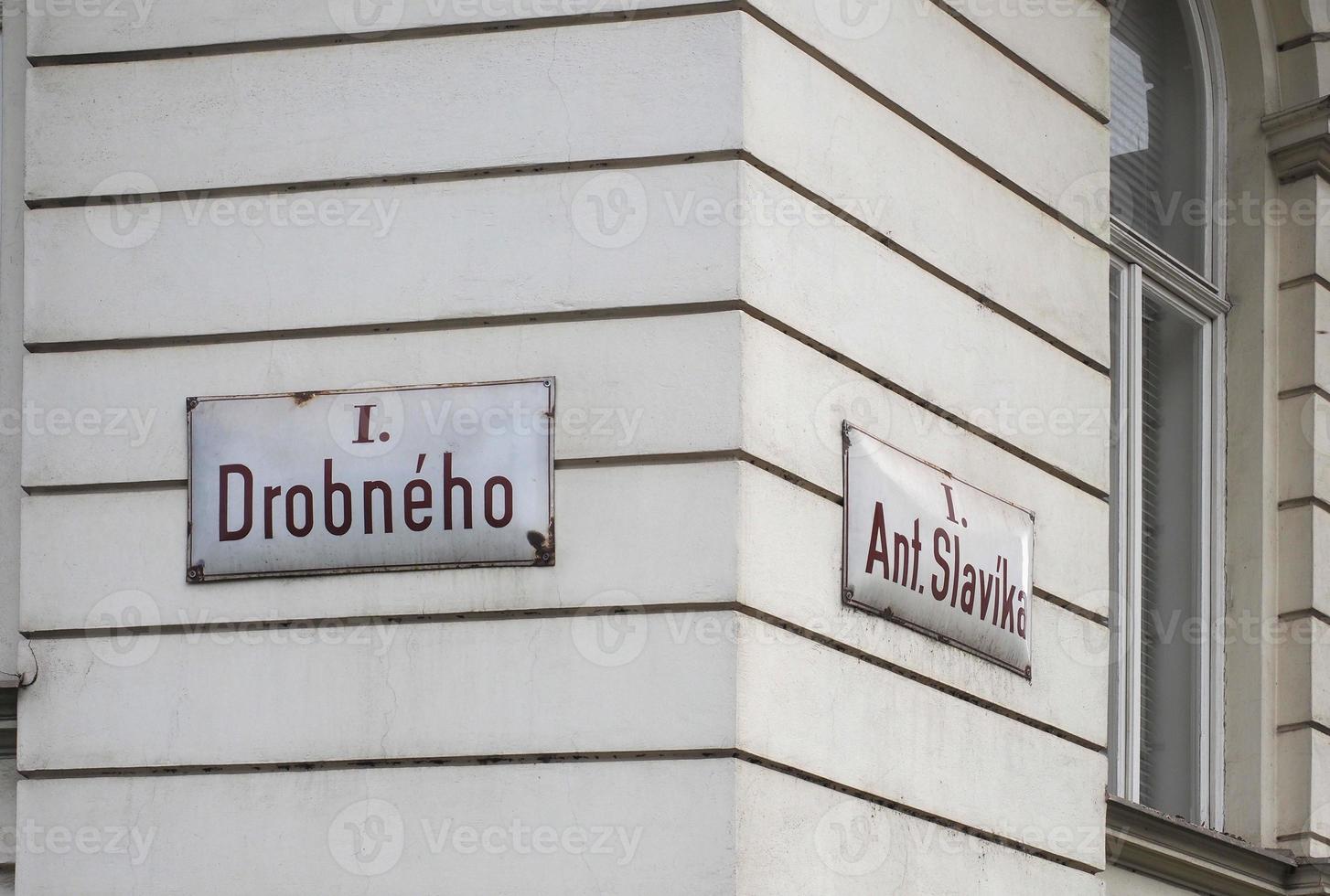 placas de rua em brno foto