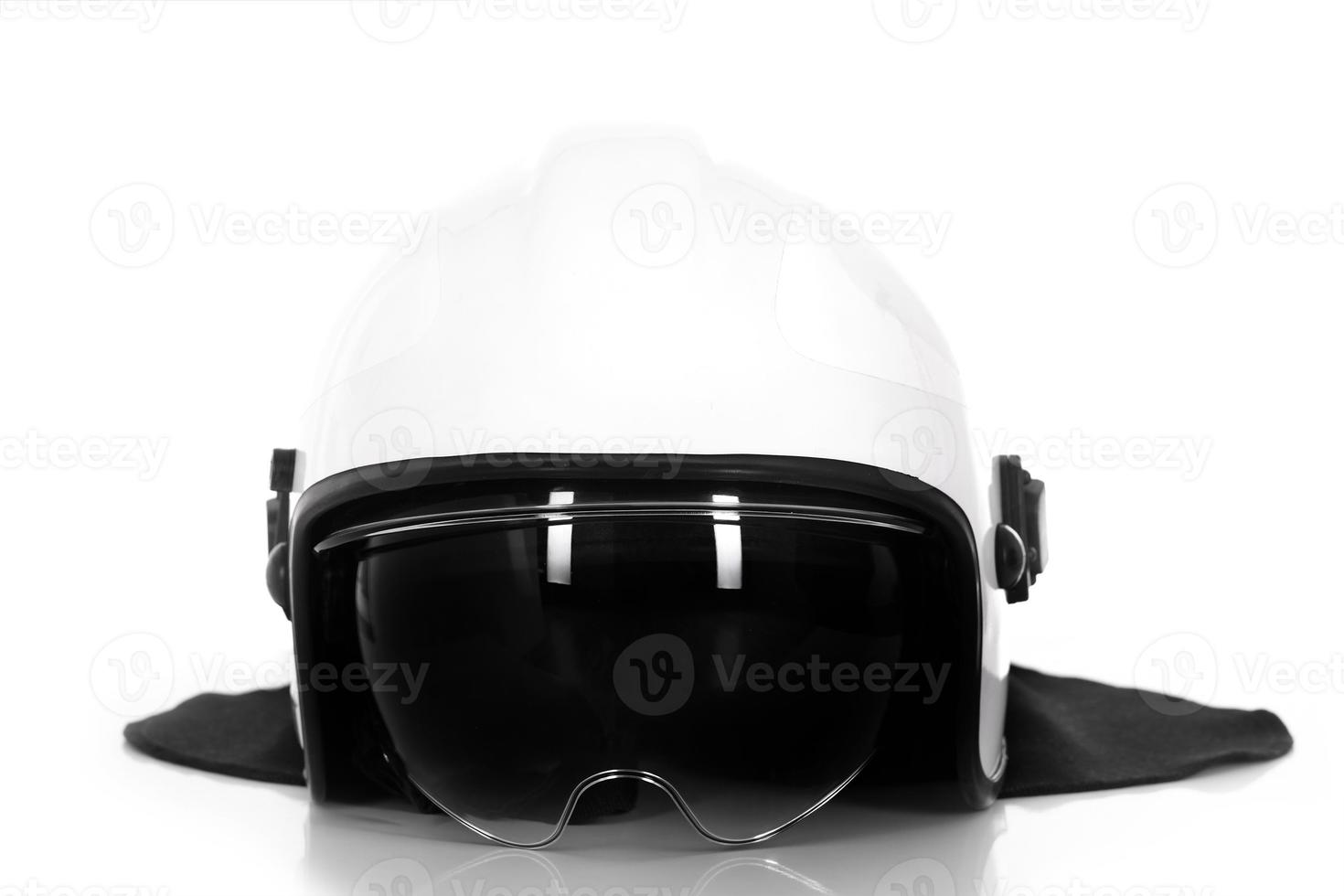 capacete em fundo branco foto