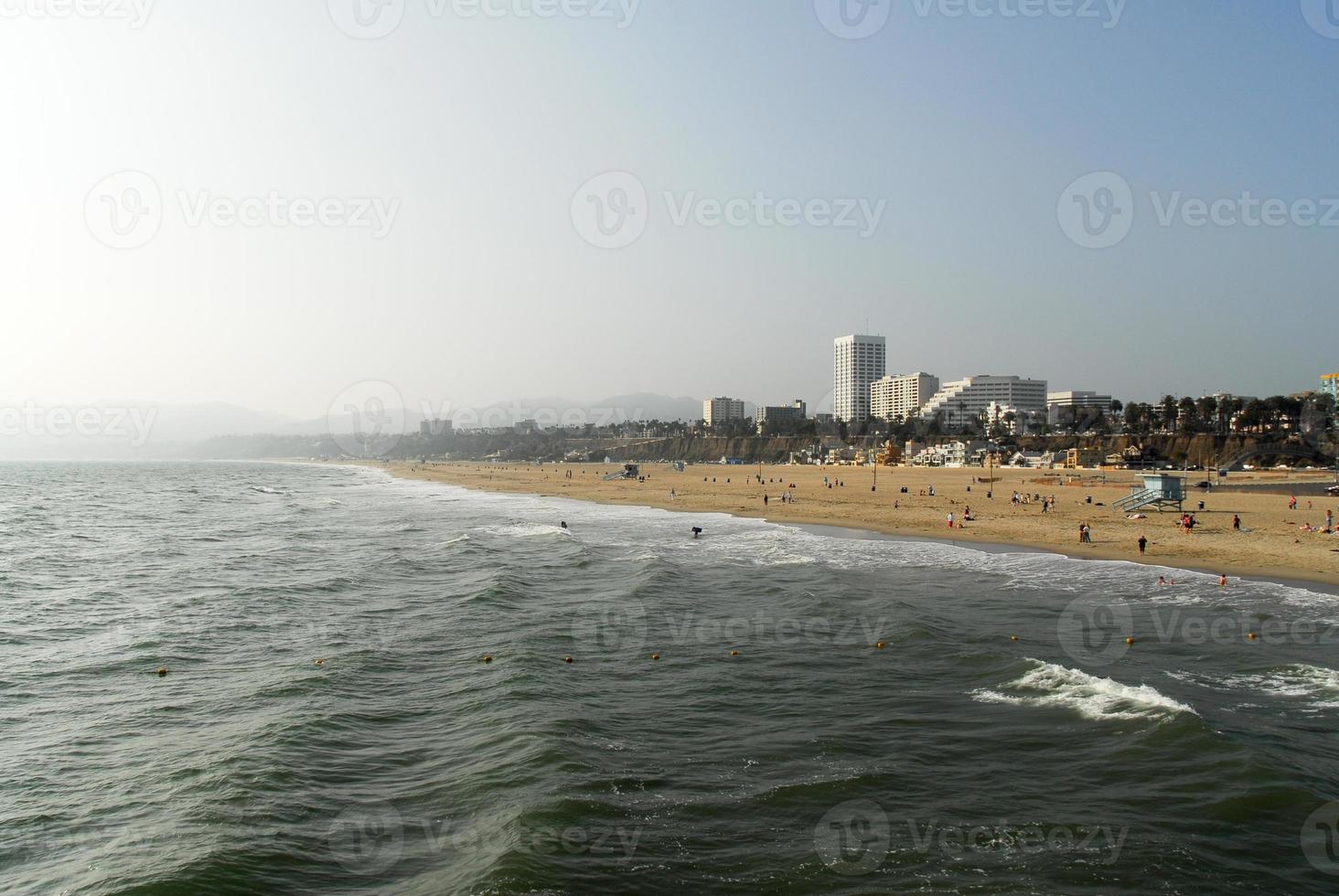 praia de santa monica, los angeles, califórnia foto