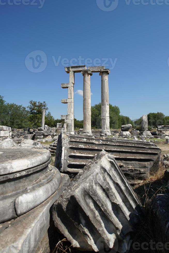 templo de afrodite na cidade antiga de aphrodisias em aydin, turkiye foto