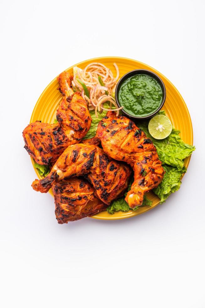 frango tandoori é um alimento picante indiano não vegetariano foto