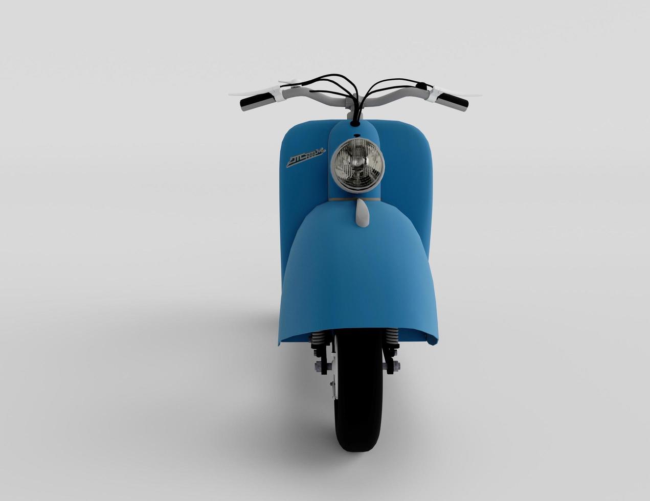 ilustração 3D vintage soviética scooter tula sobre fundo branco. foto