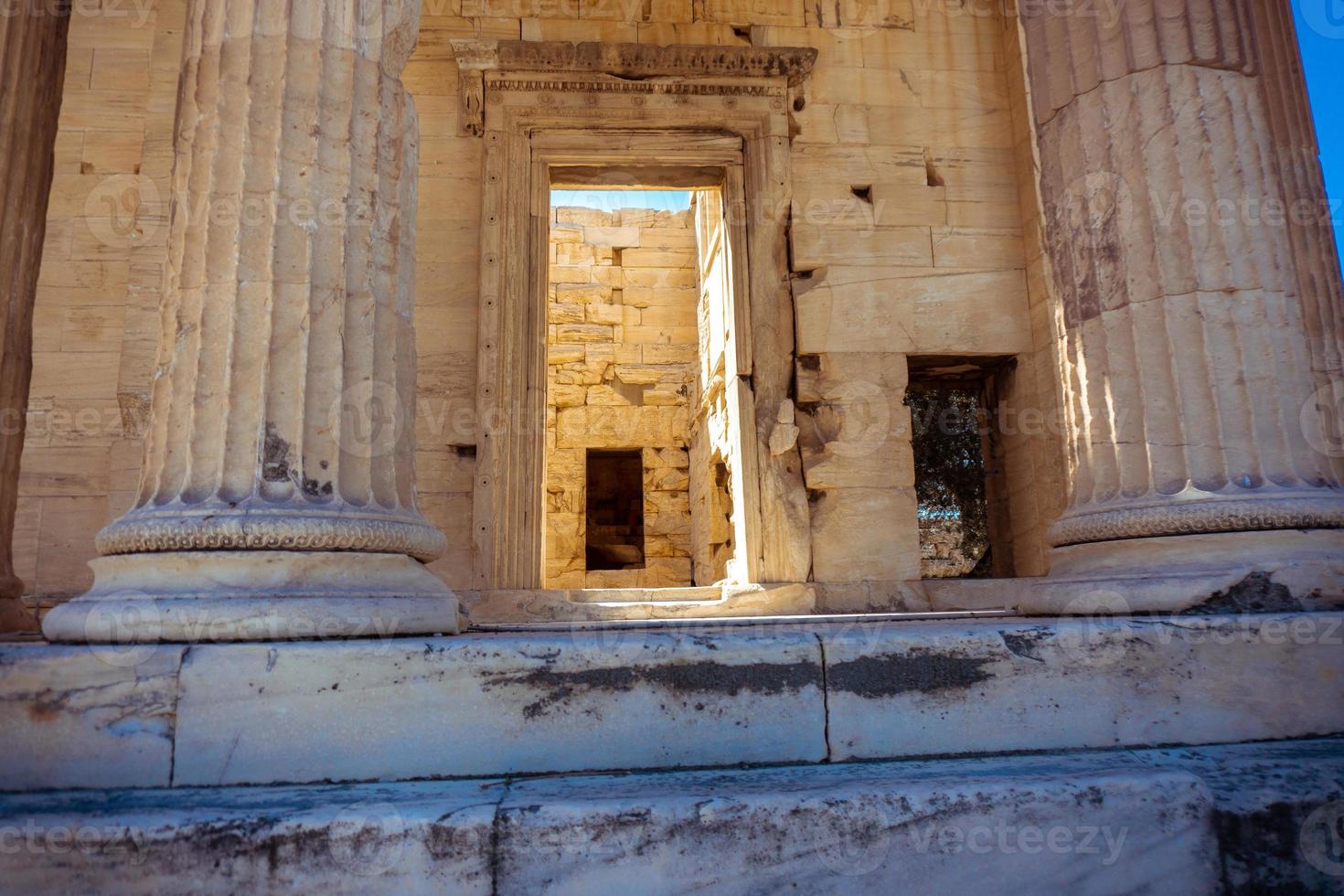 closeup de antigas ruínas gregas foto