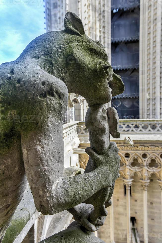 a famosa notre dame de paris, catedral na frança. foto