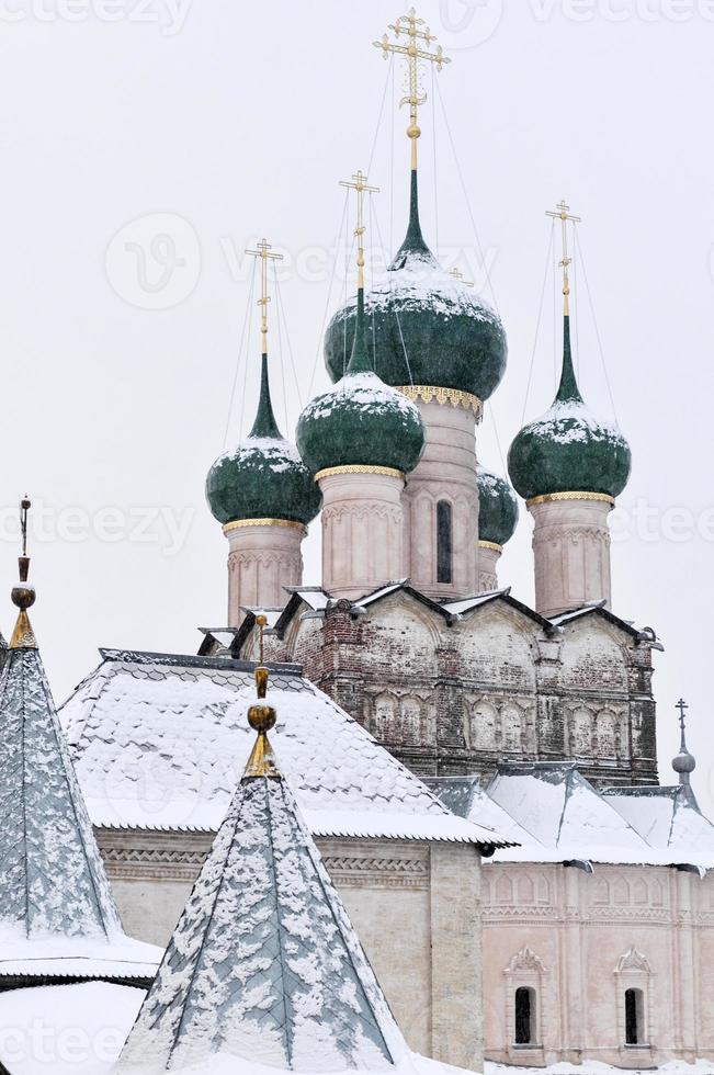 o kremlin de rostov o grande no inverno, rússia foto