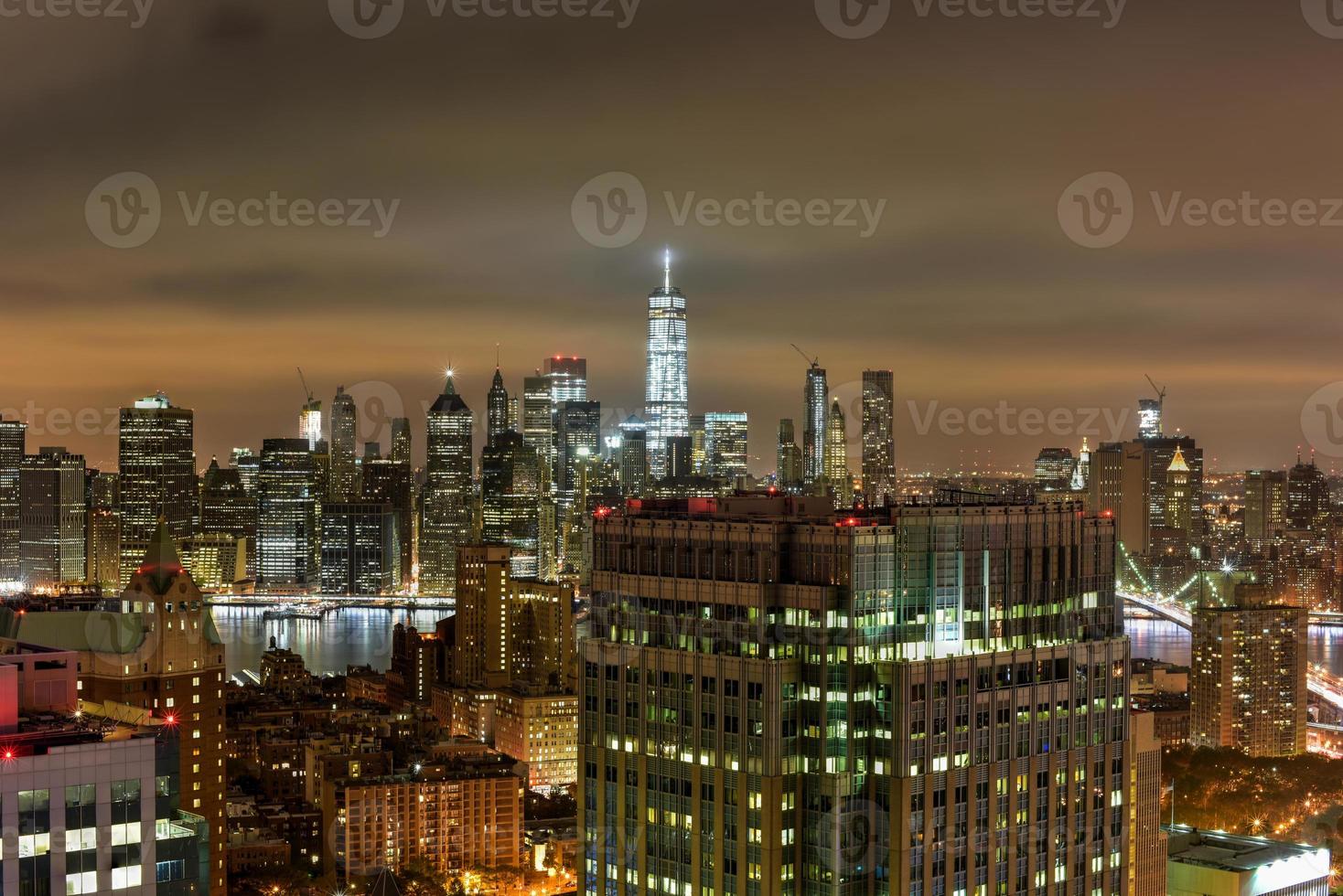 vista do horizonte da cidade de nova york foto