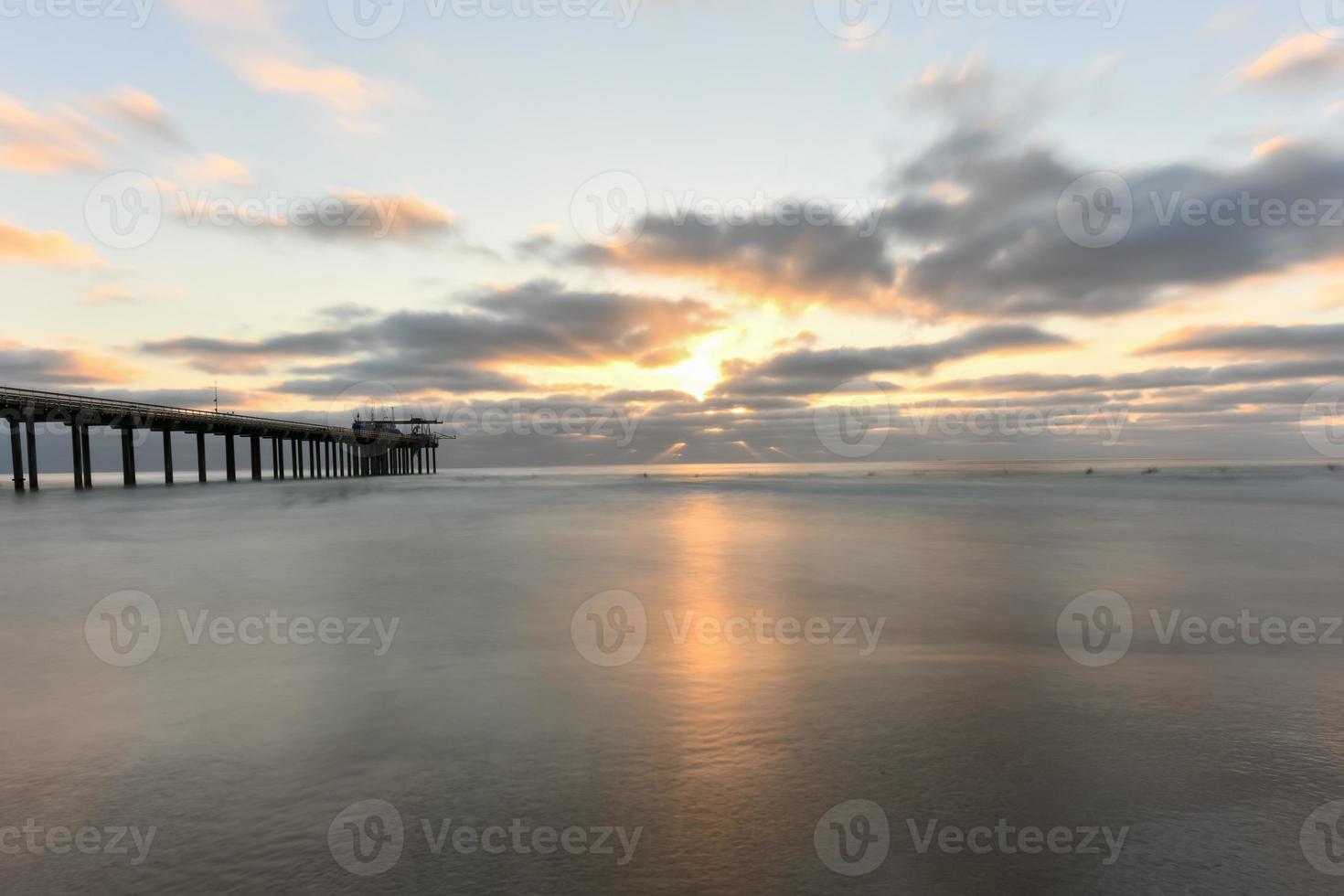 ellen browning scripps memorial pier em la jolla, califórnia, eua. foto