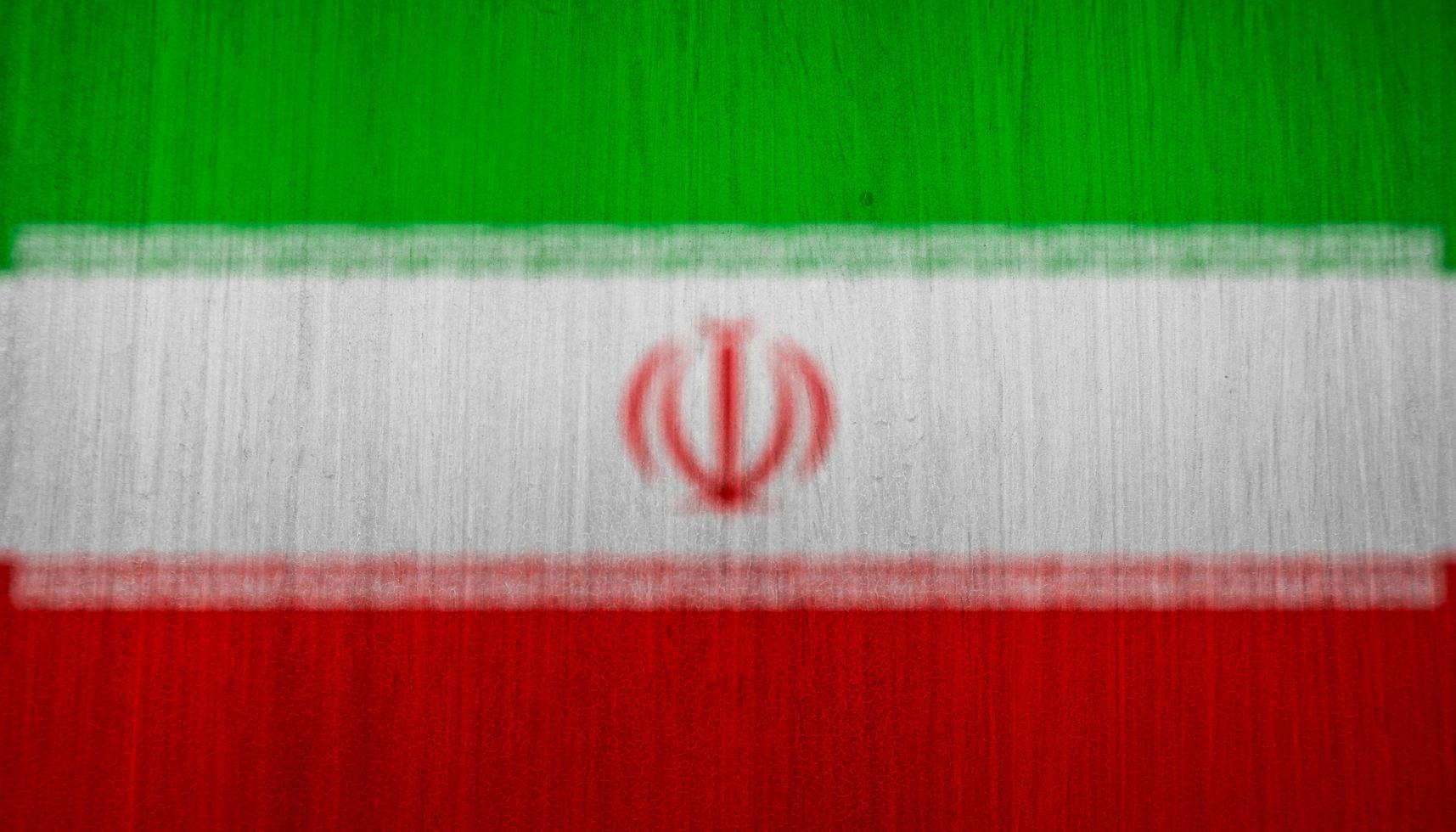 textura de bandeira iraniana como plano de fundo foto