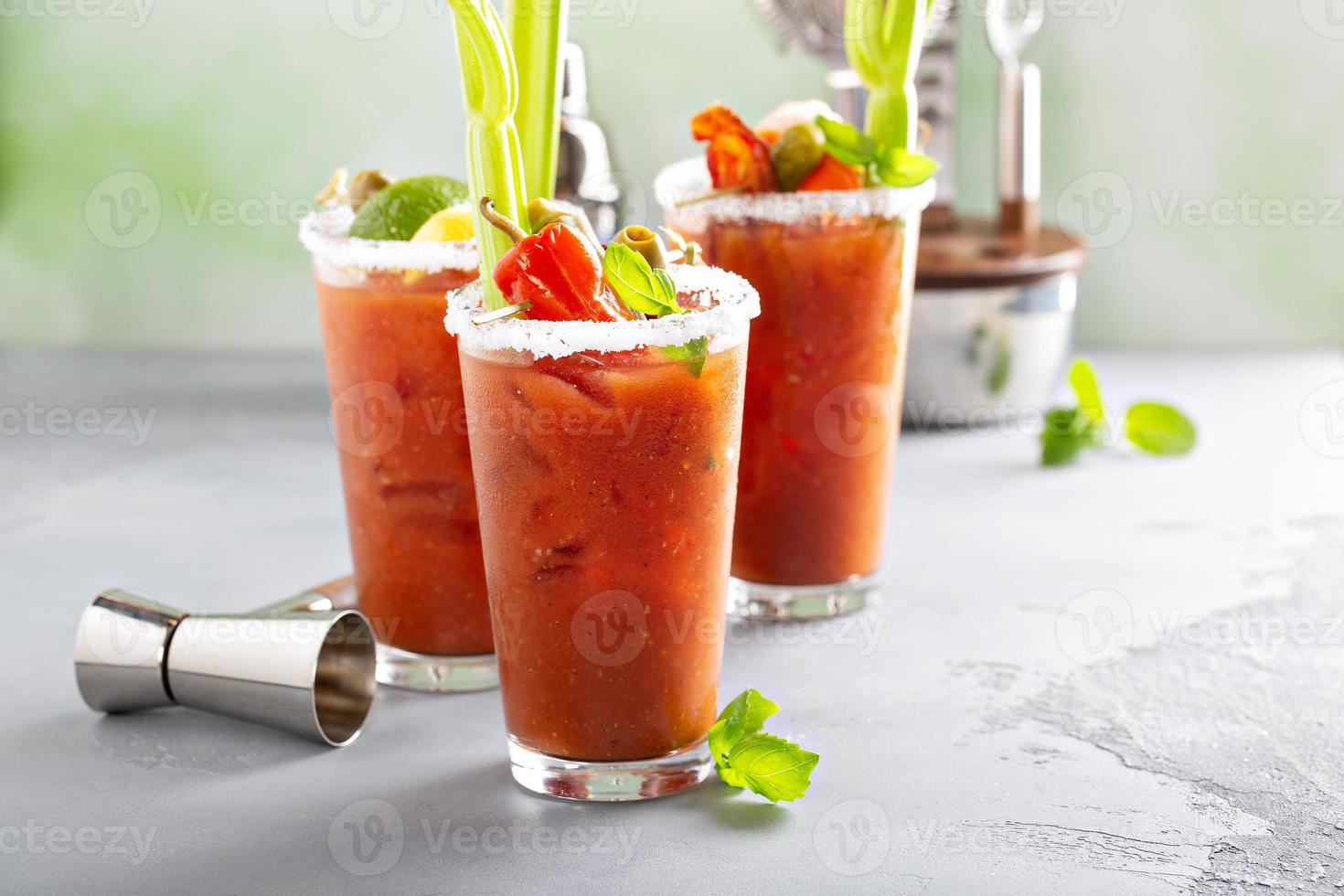 coquetéis bloody mary para brunch foto