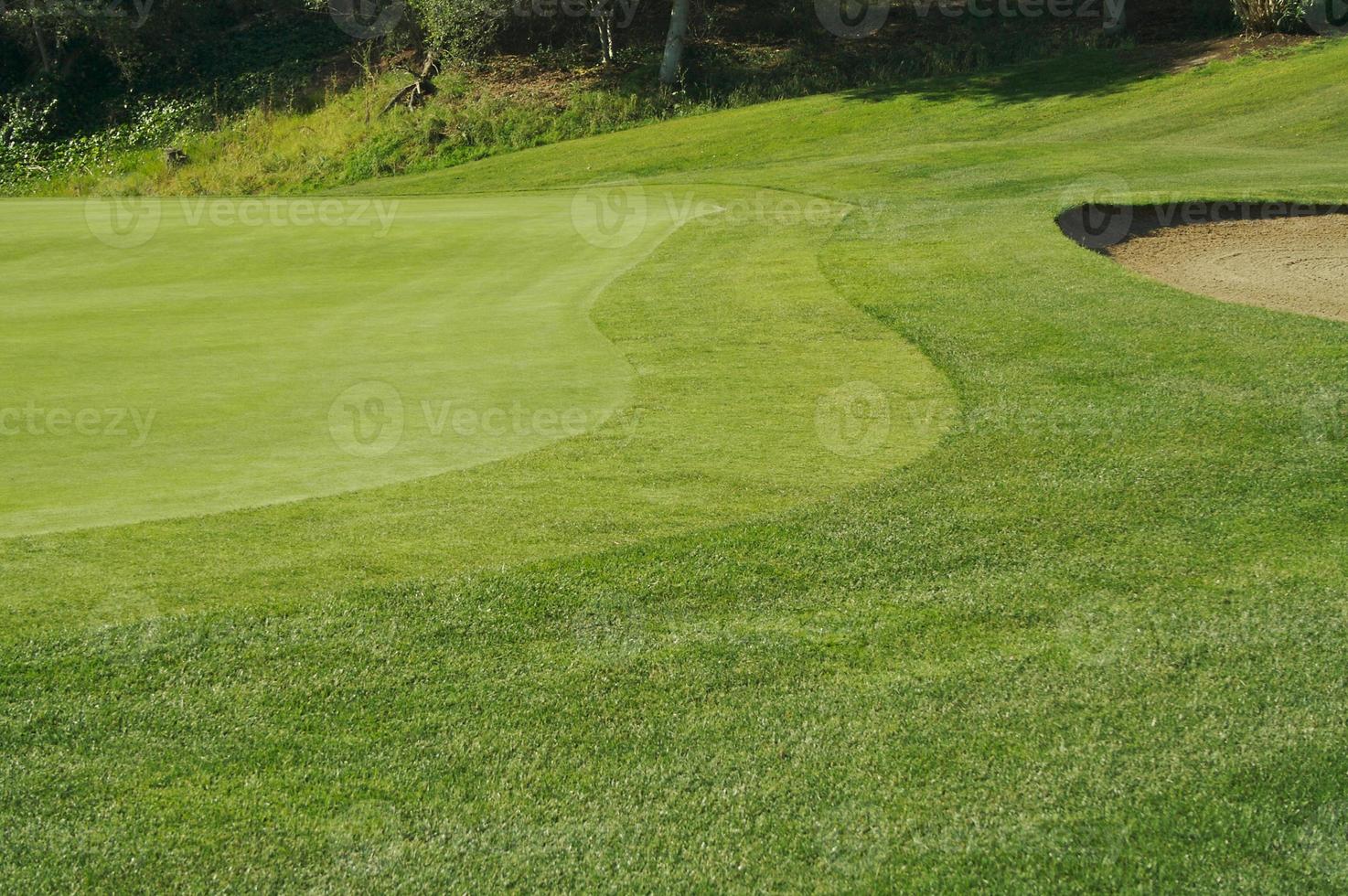 Resumo de bunkers e putting green foto