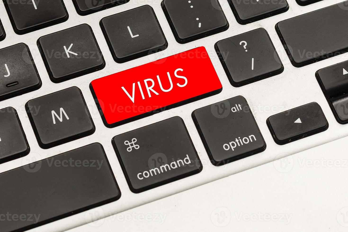 alerta de vírus de hacker de computador. uma representação gráfica de vírus da Internet e ameaças de hackers. foco diferencial macro foto