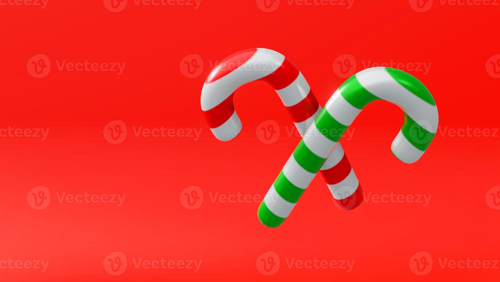 doces de natal para feliz natal e feliz ano novo, promoção de desconto com espaço de cópia, design de banner de venda de renderização 3d foto