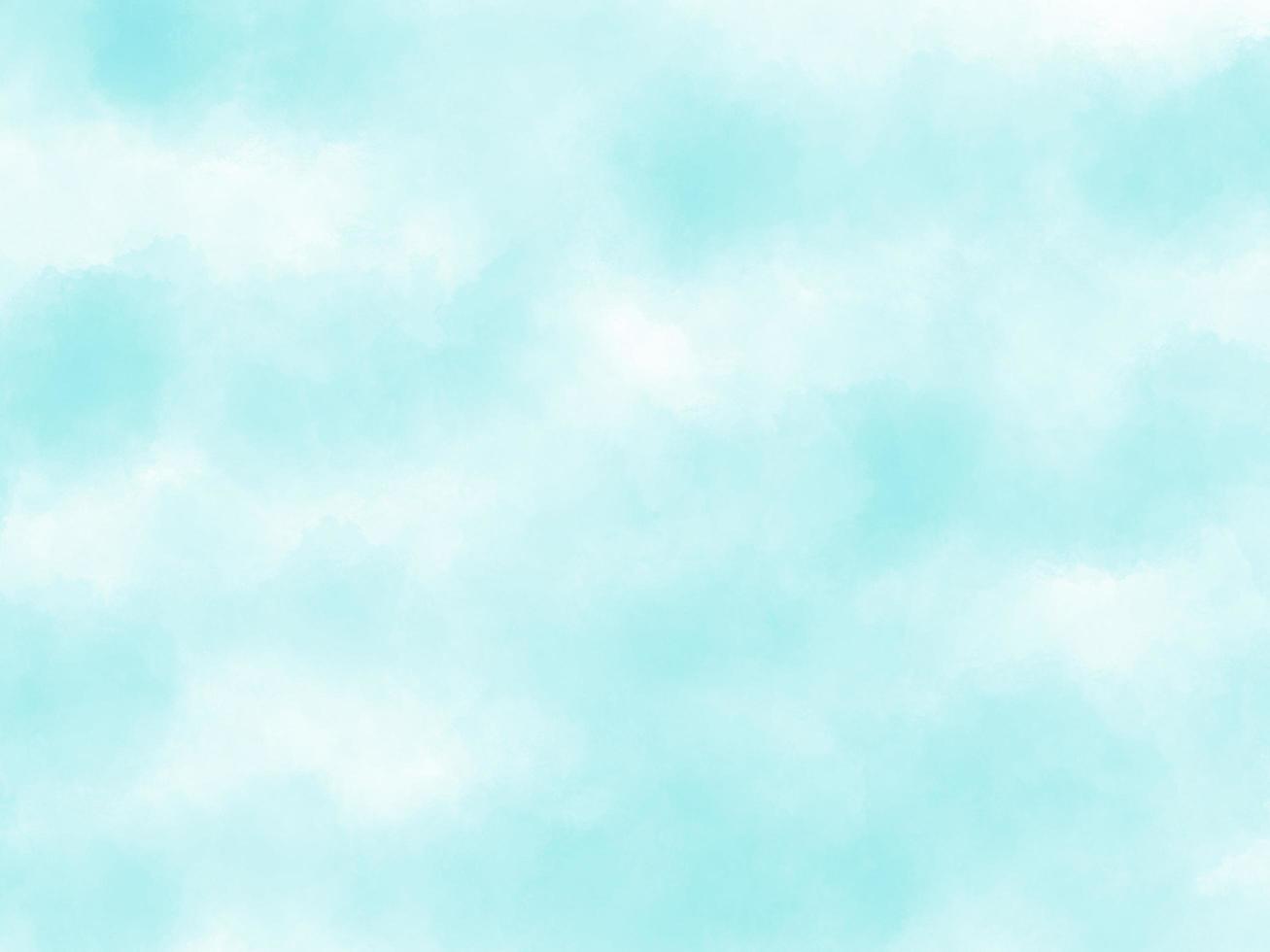 fundo de aquarela de cor azul céu claro manchado macio, tela texturizada de papel pintado aquarelle para design, cartão de convite, modelo. tons turquesas suaves criativos foto