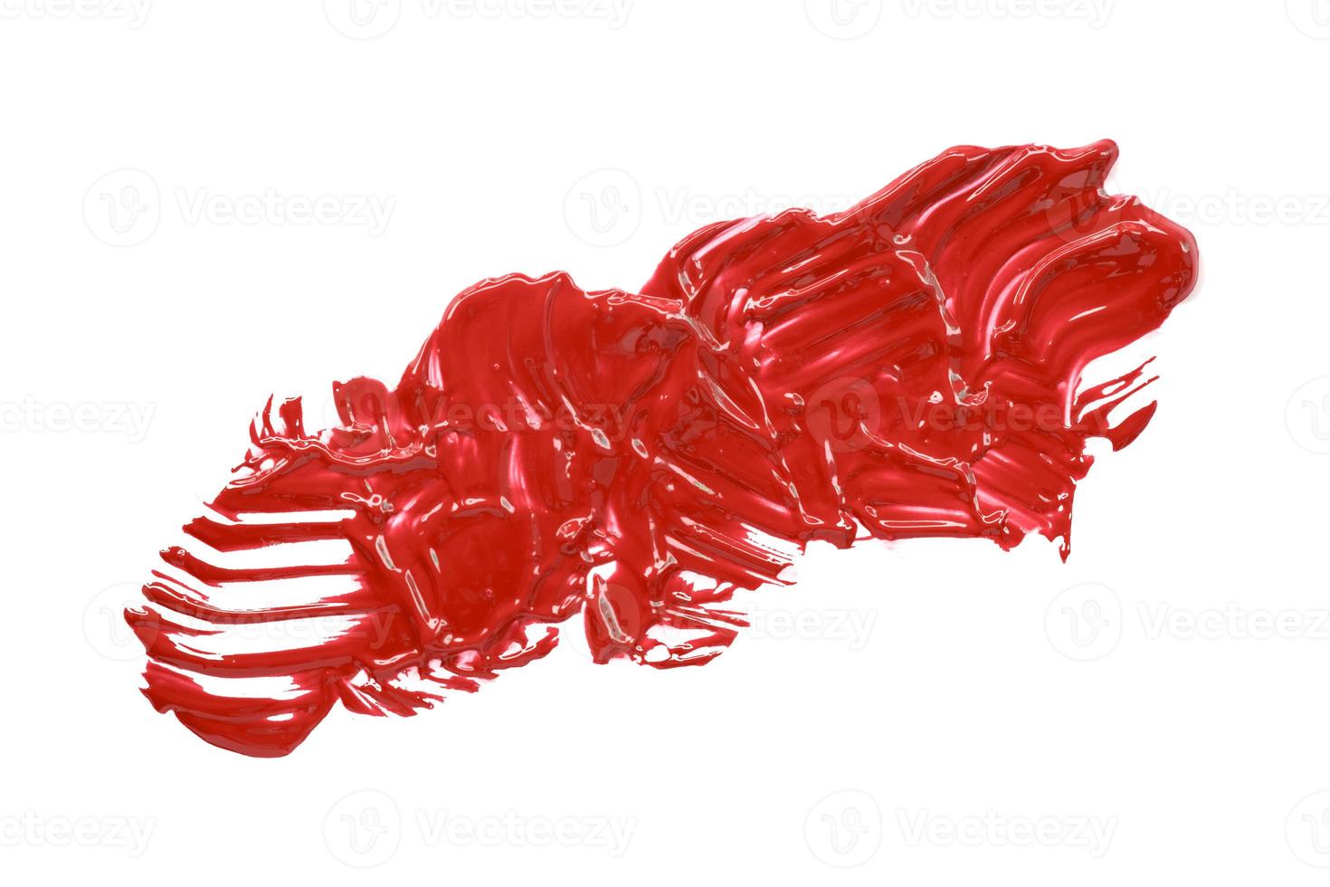 escova vermelha brilhante isolada em um fundo branco. foto