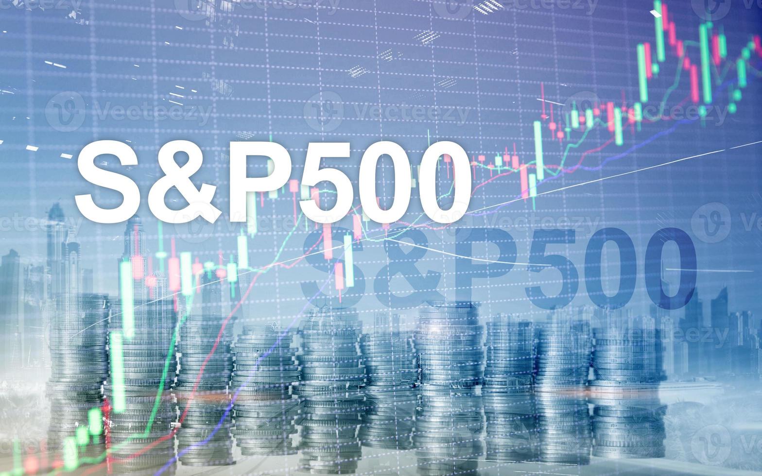 índice do mercado de ações americano sp 500 - spx. conceito de negócio de negociação financeira foto