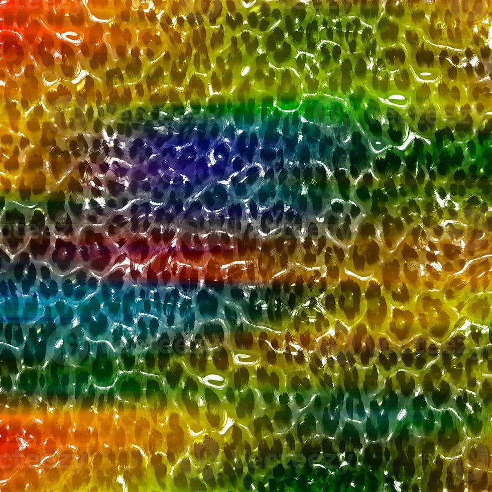 fundo de design de leopardo abstrato, textura de pele animal colorida, tecido de design de leopardo têxtil foto